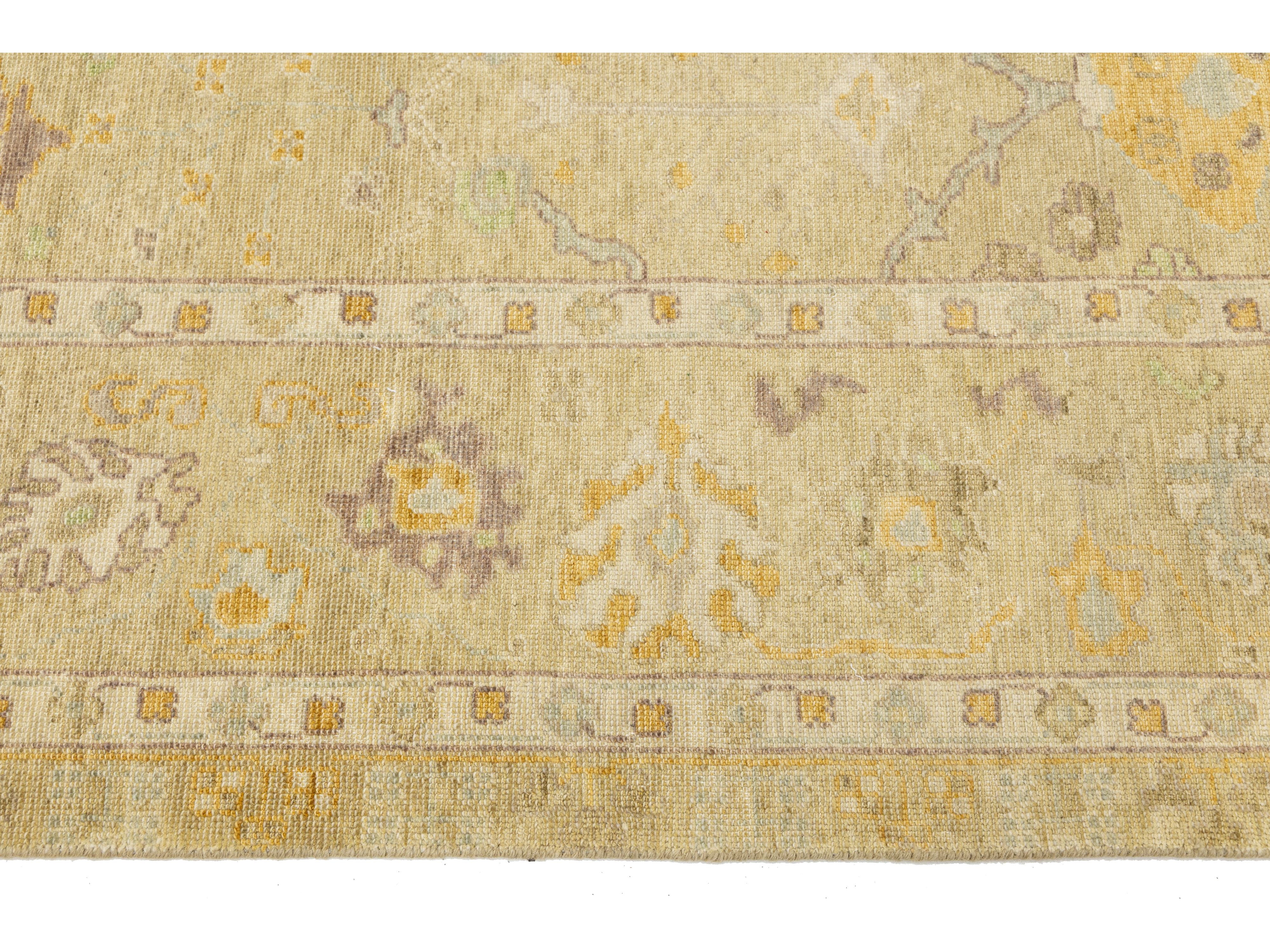 Modern Oushak Wool Rug 8 X 10