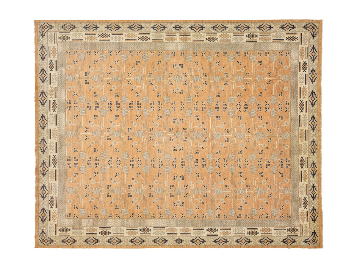 Modern Khotan Wool Rug 15 X 19