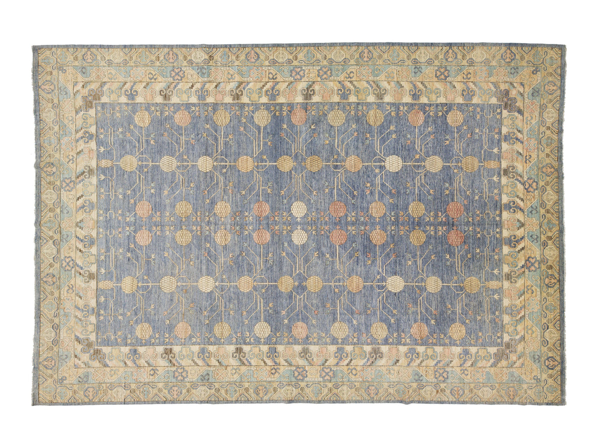 Modern Khotan Wool Rug 13 X 19