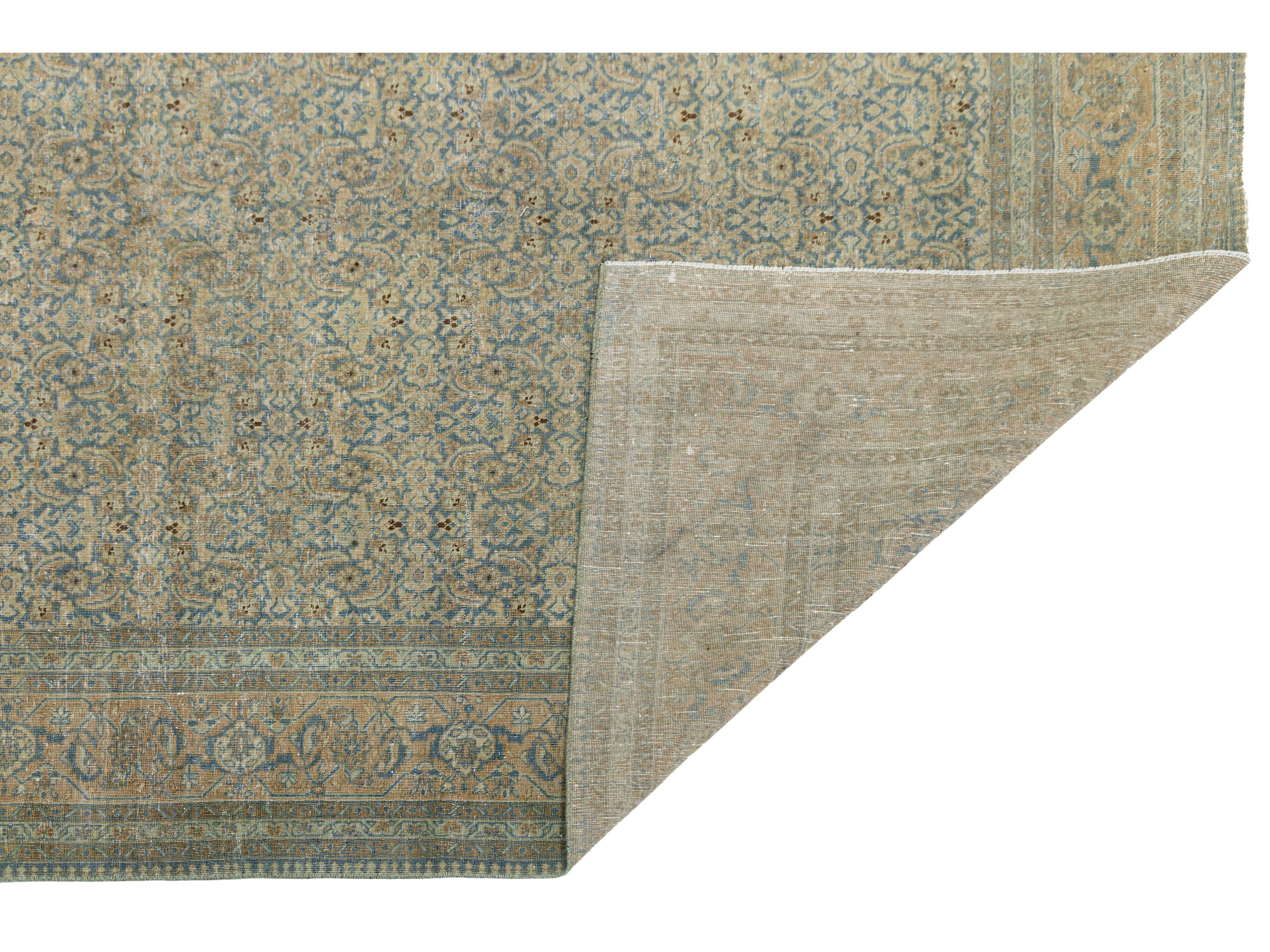 Antique Tabriz Wool Rug 6 X 9