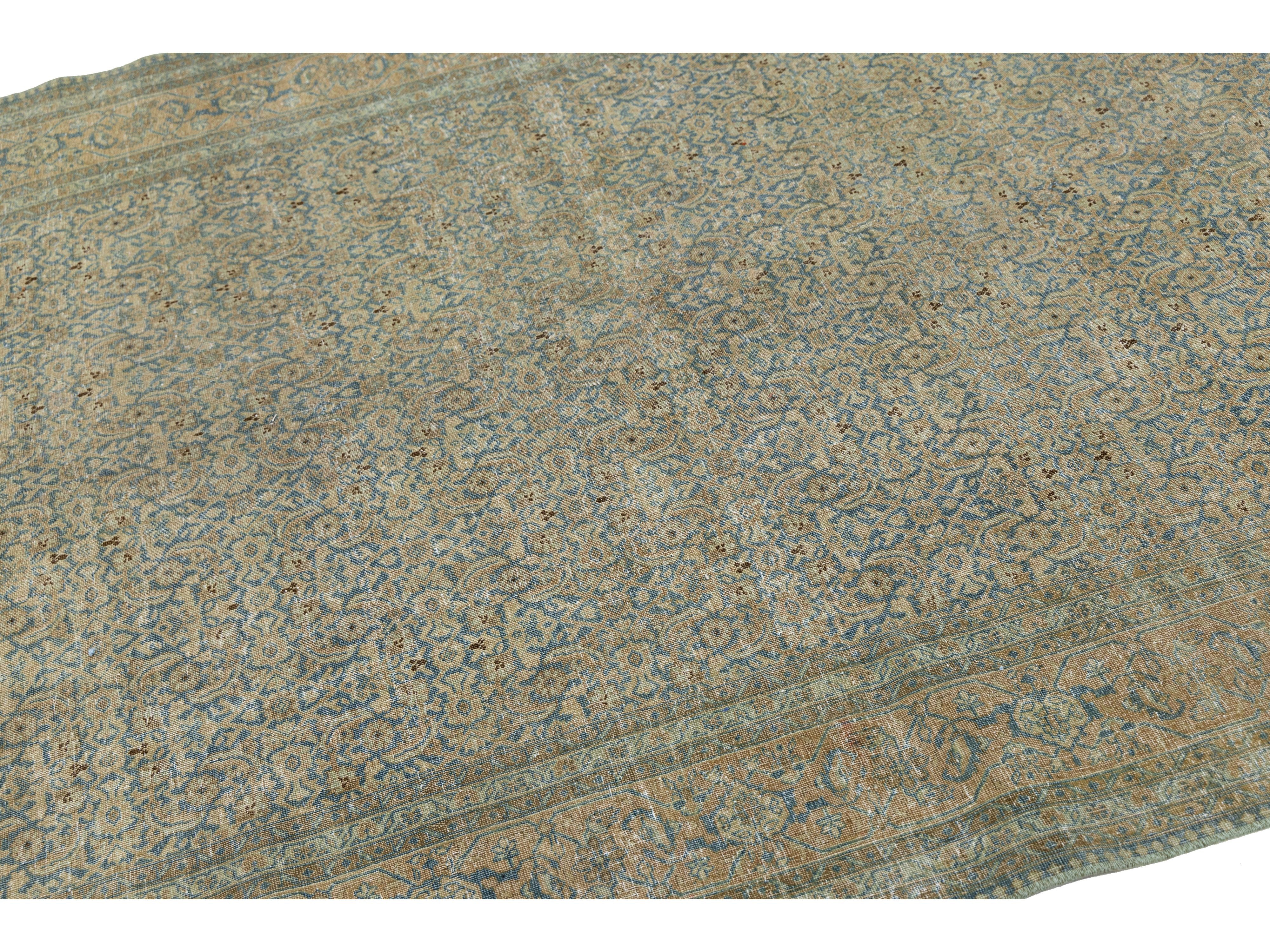Antique Tabriz Wool Rug 6 X 9