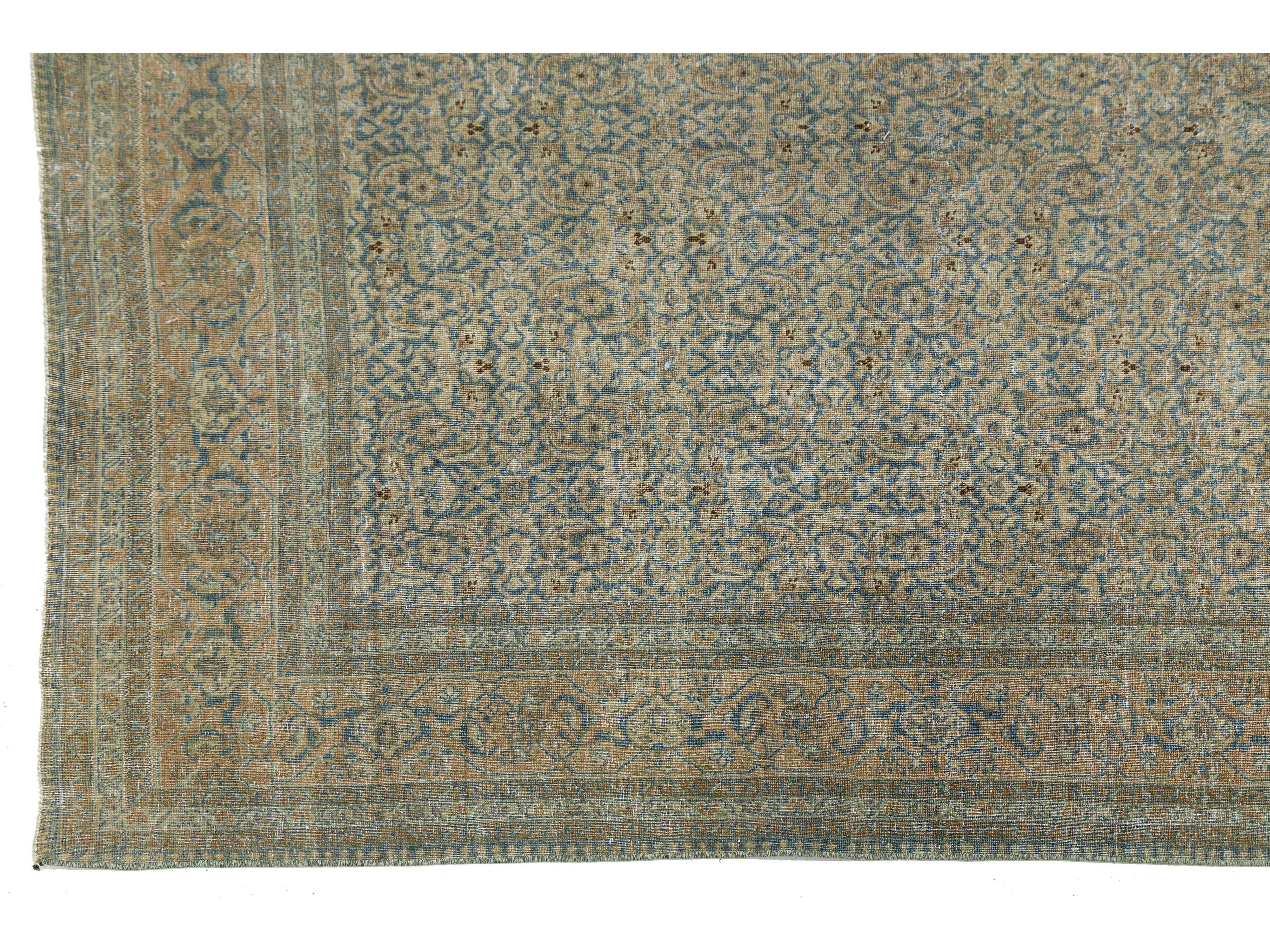 Antique Tabriz Wool Rug 6 X 9