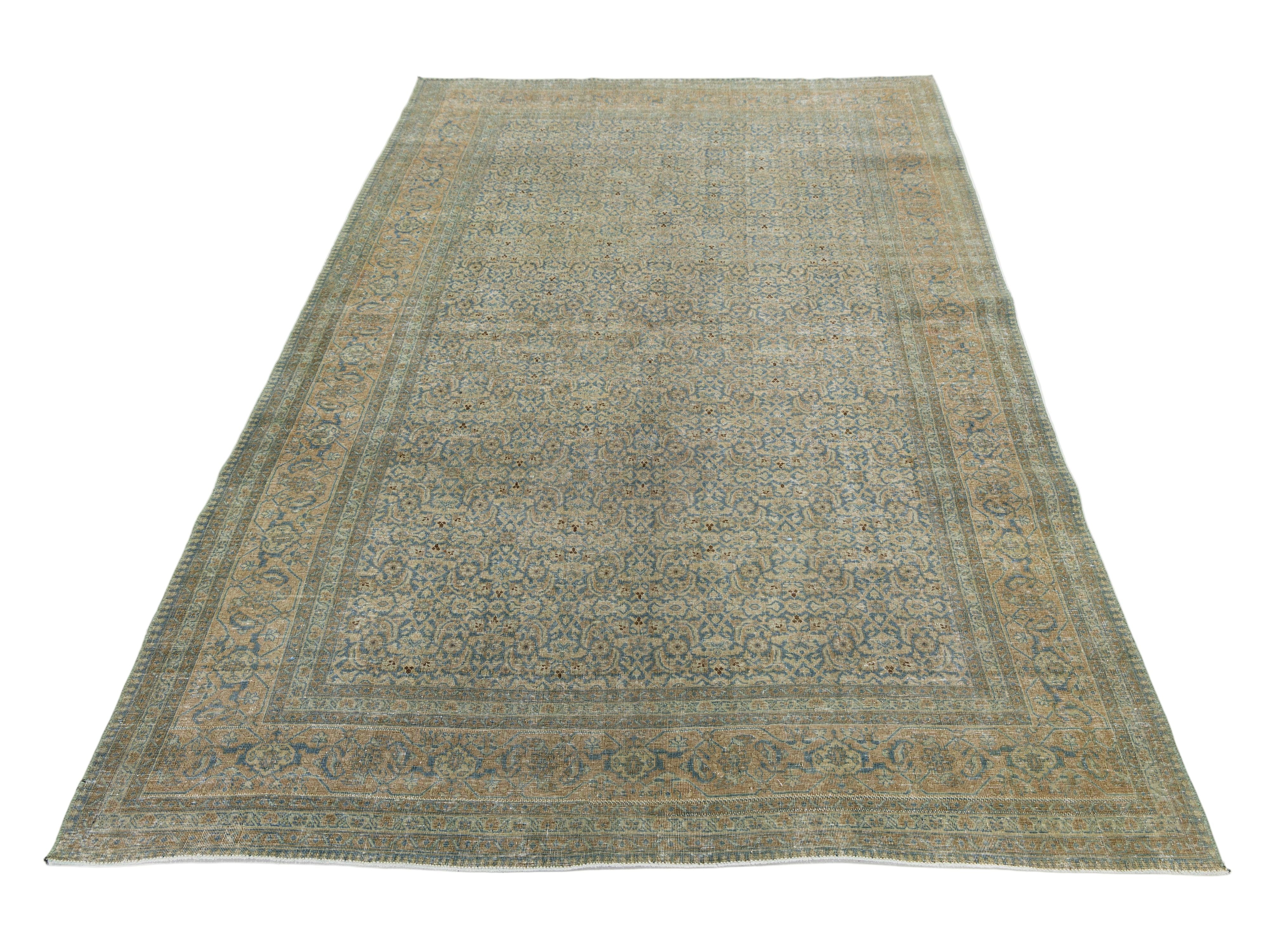 Antique Tabriz Wool Rug 6 X 9