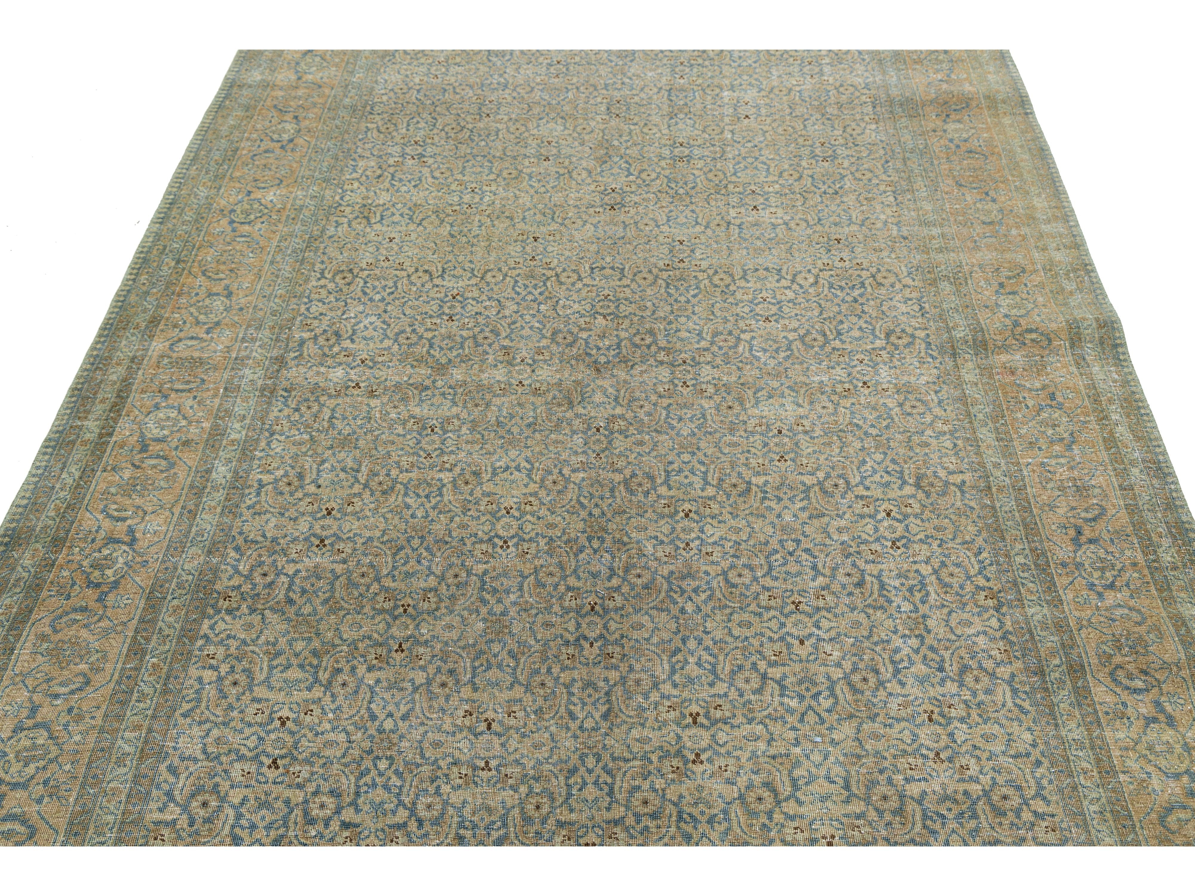 Antique Tabriz Wool Rug 6 X 9