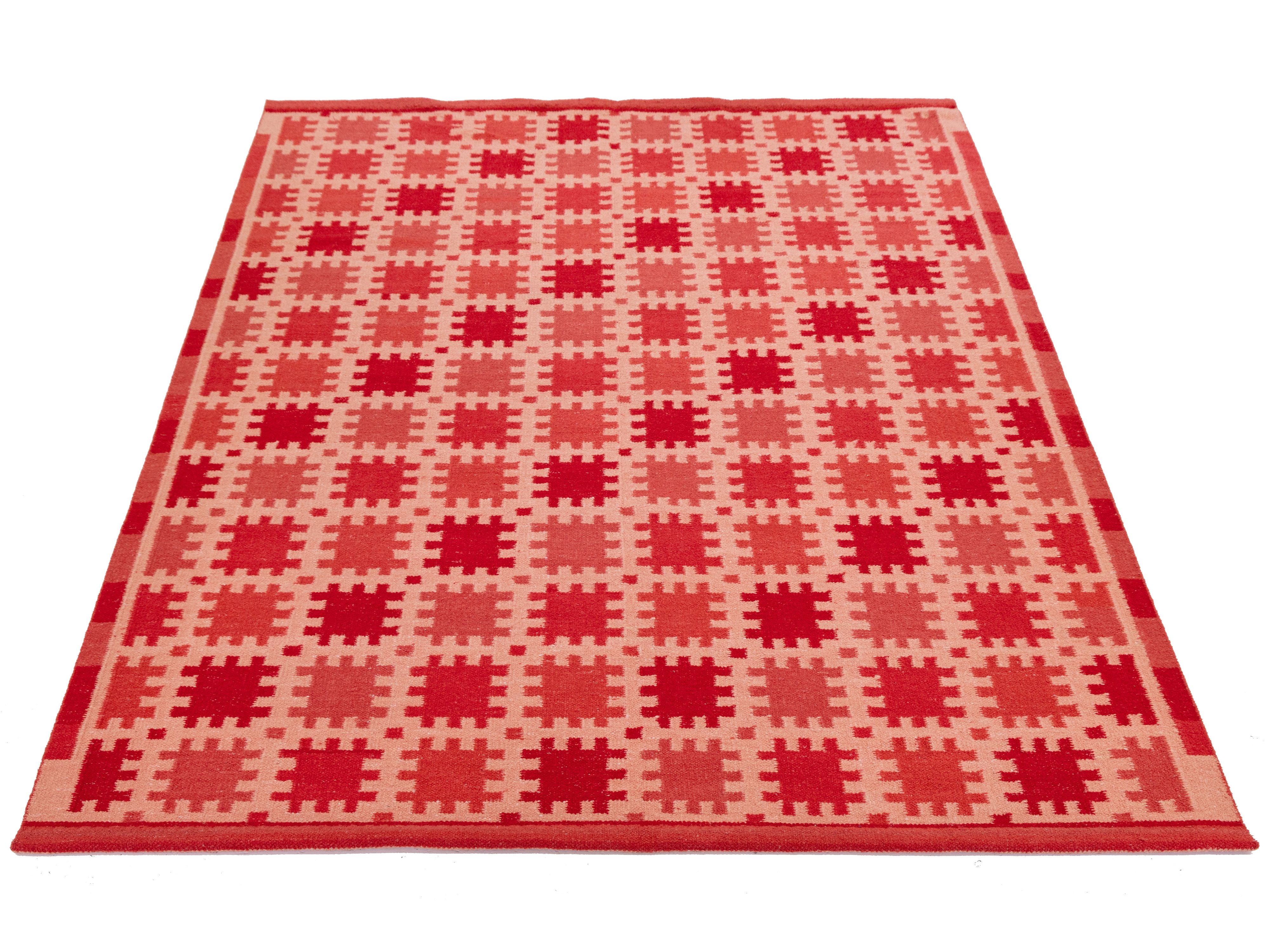 Modern Swedish Wool Rug 9 X 12