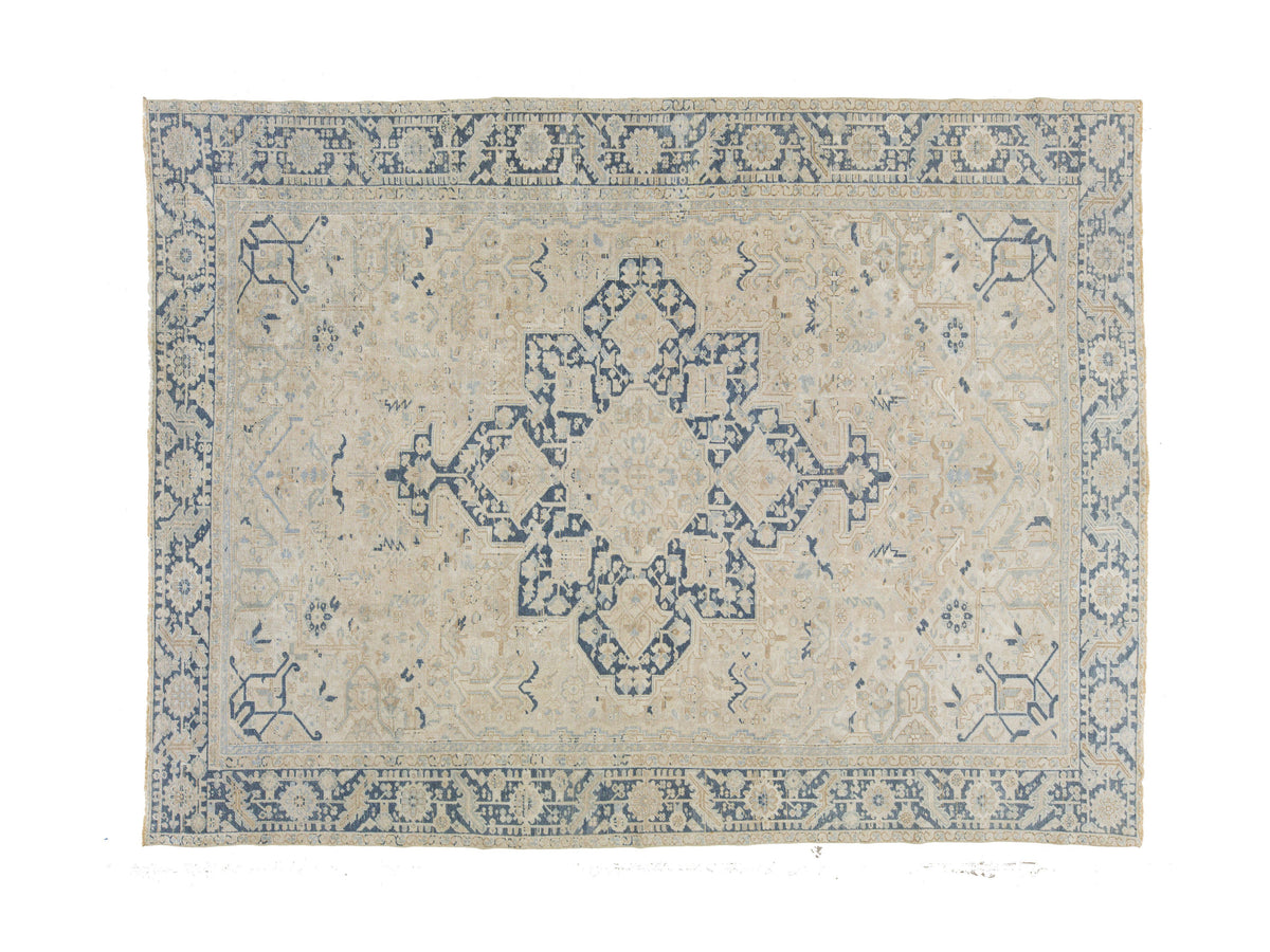 Antique Serapi Wool Rug 9 X 12