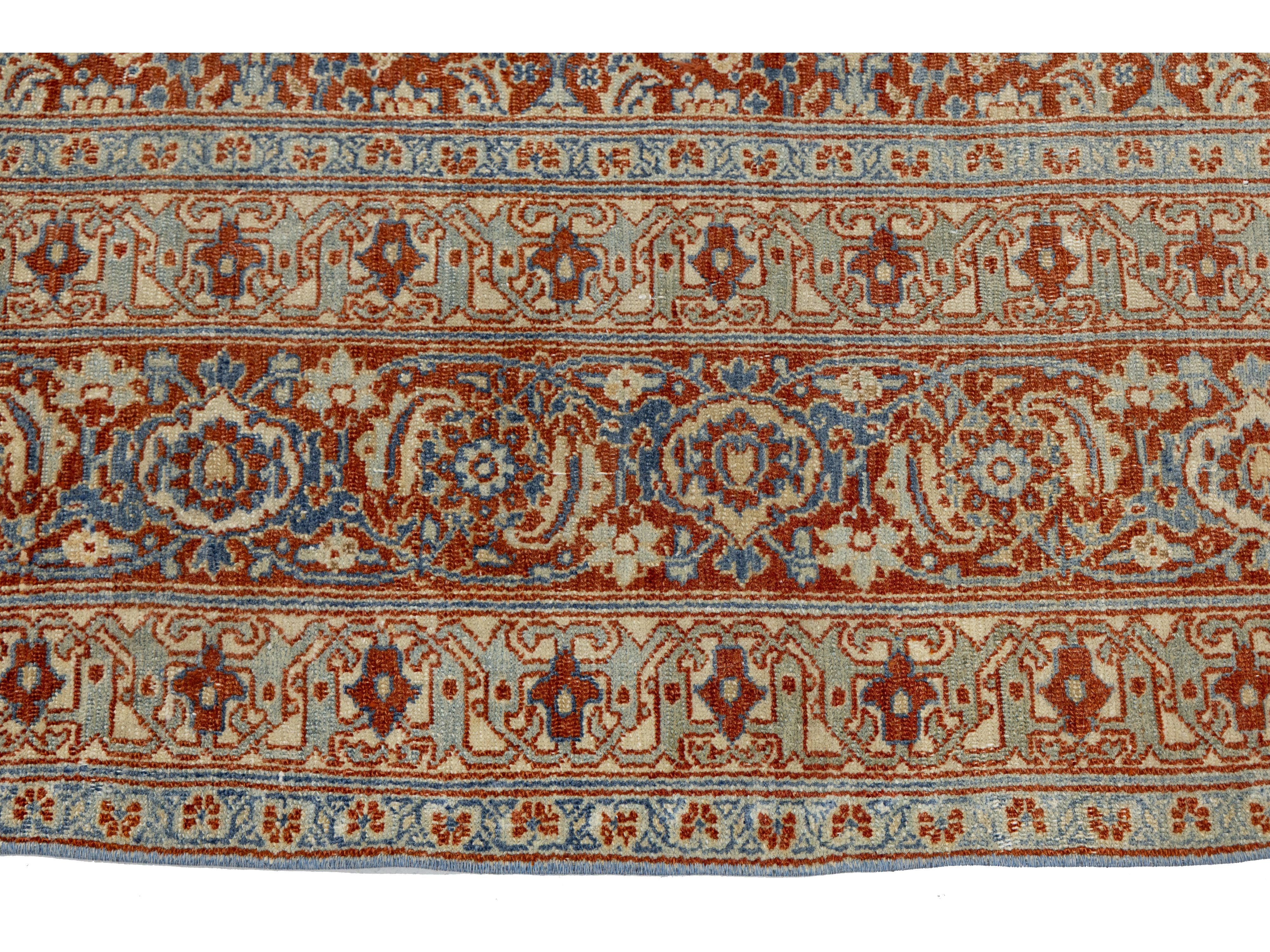 Antique Tabriz Wool Rug 10 X 13