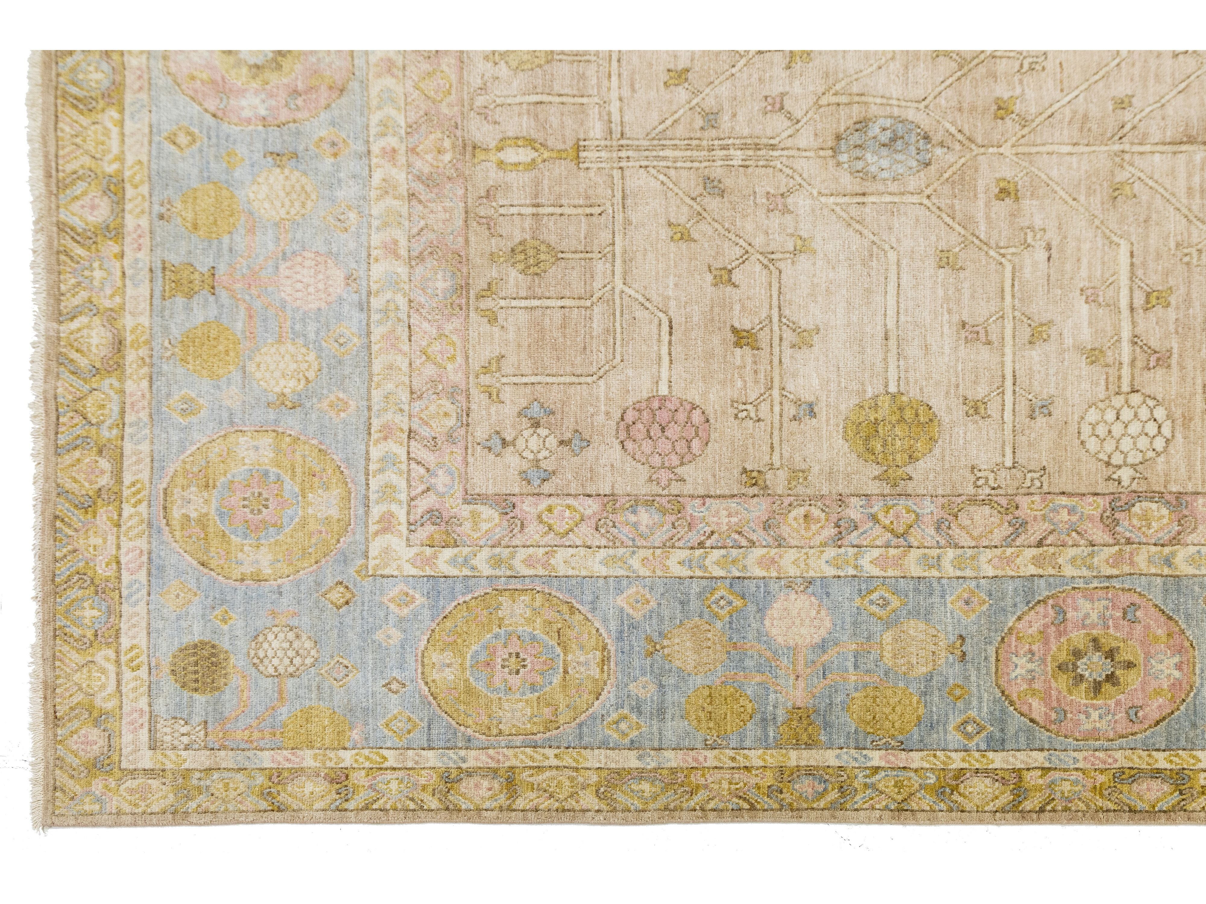 Modern Khotan Wool Rug 12 X 15