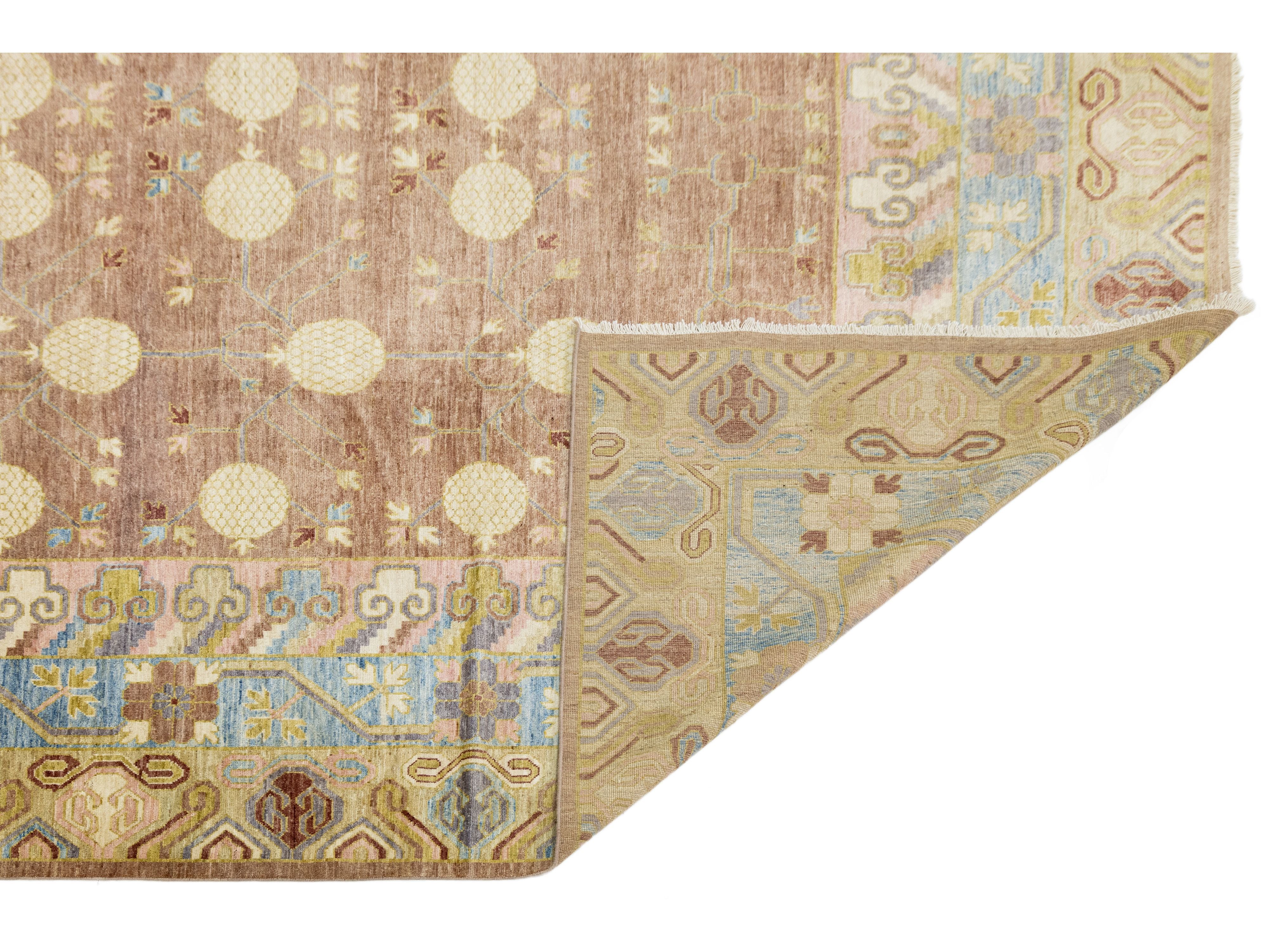 Modern Khotan Wool Rug 12 X 20