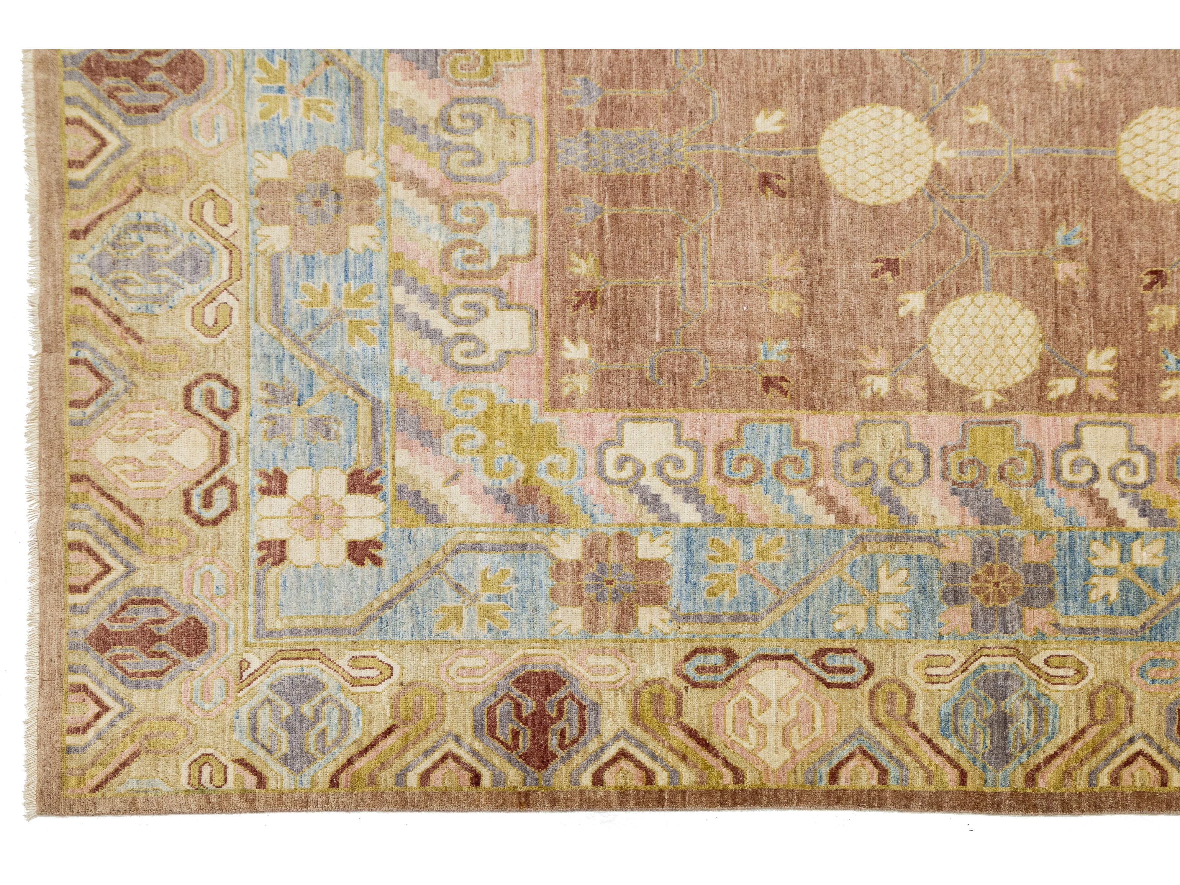 Modern Khotan Wool Rug 12 X 20