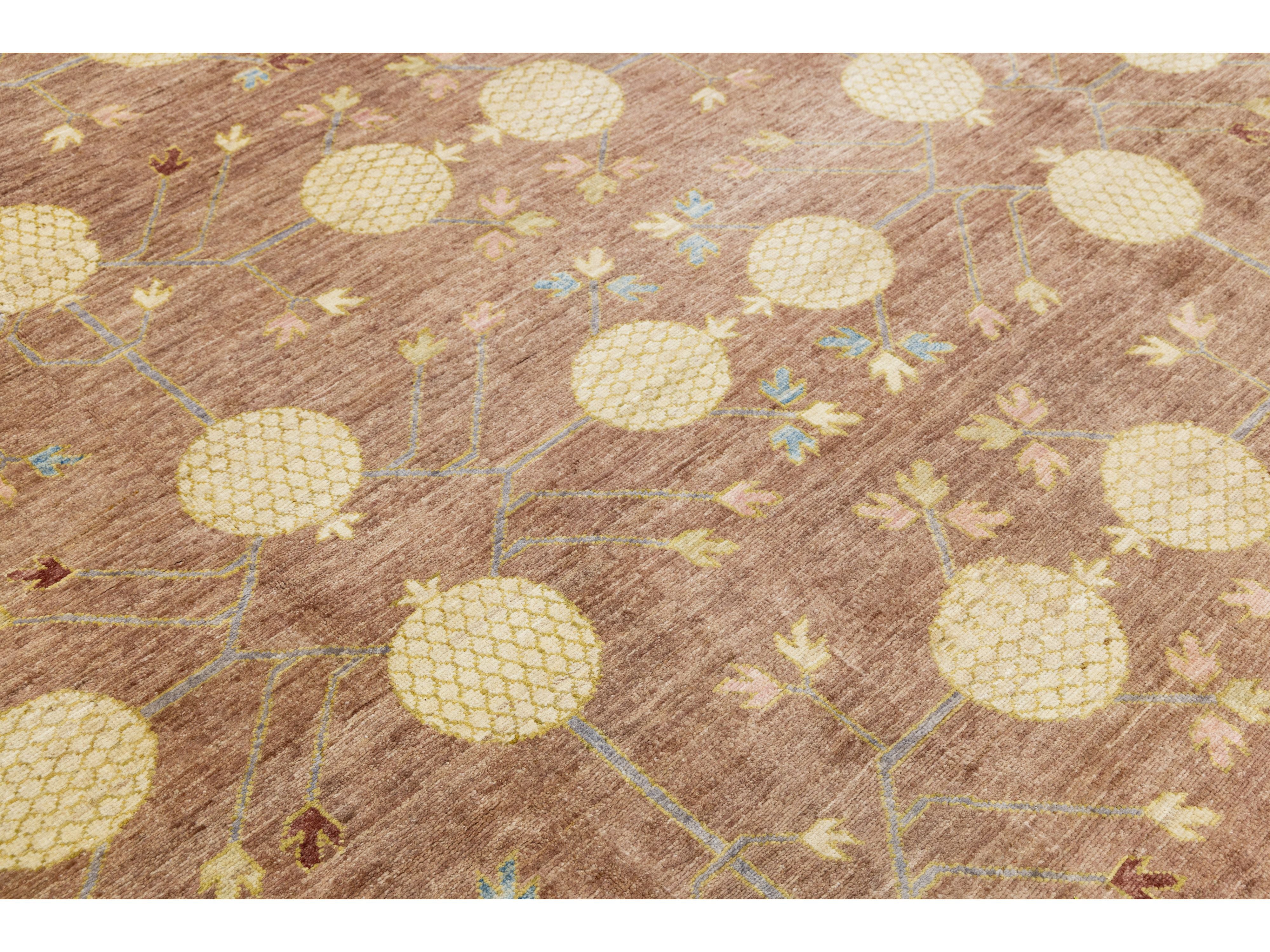 Modern Khotan Wool Rug 12 X 20