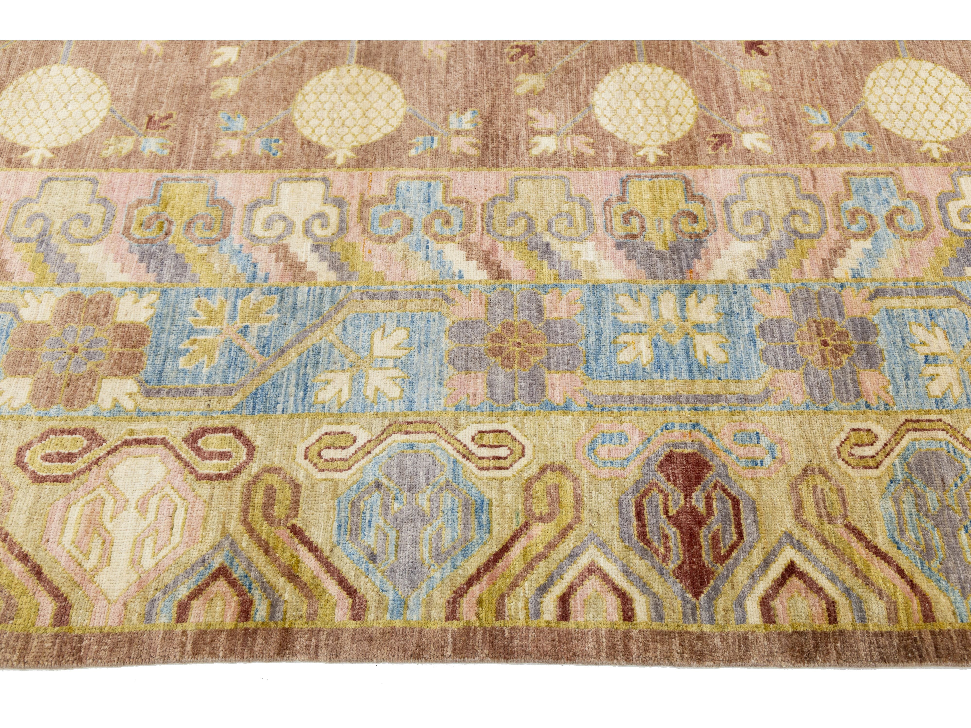 Modern Khotan Wool Rug 12 X 20