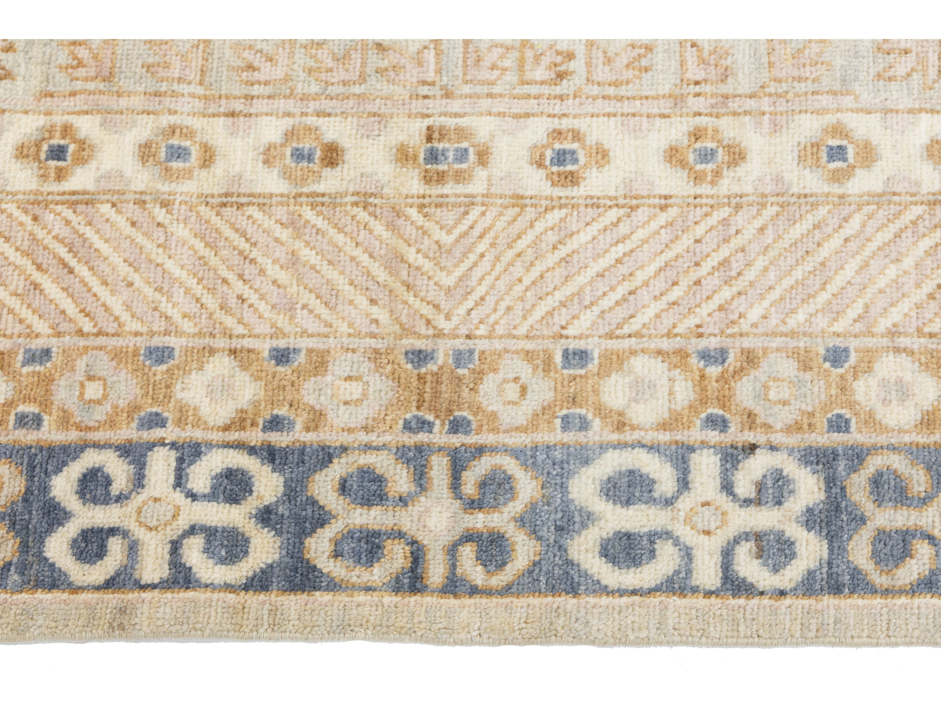 Modern Khotan Wool Rug 9 X 12