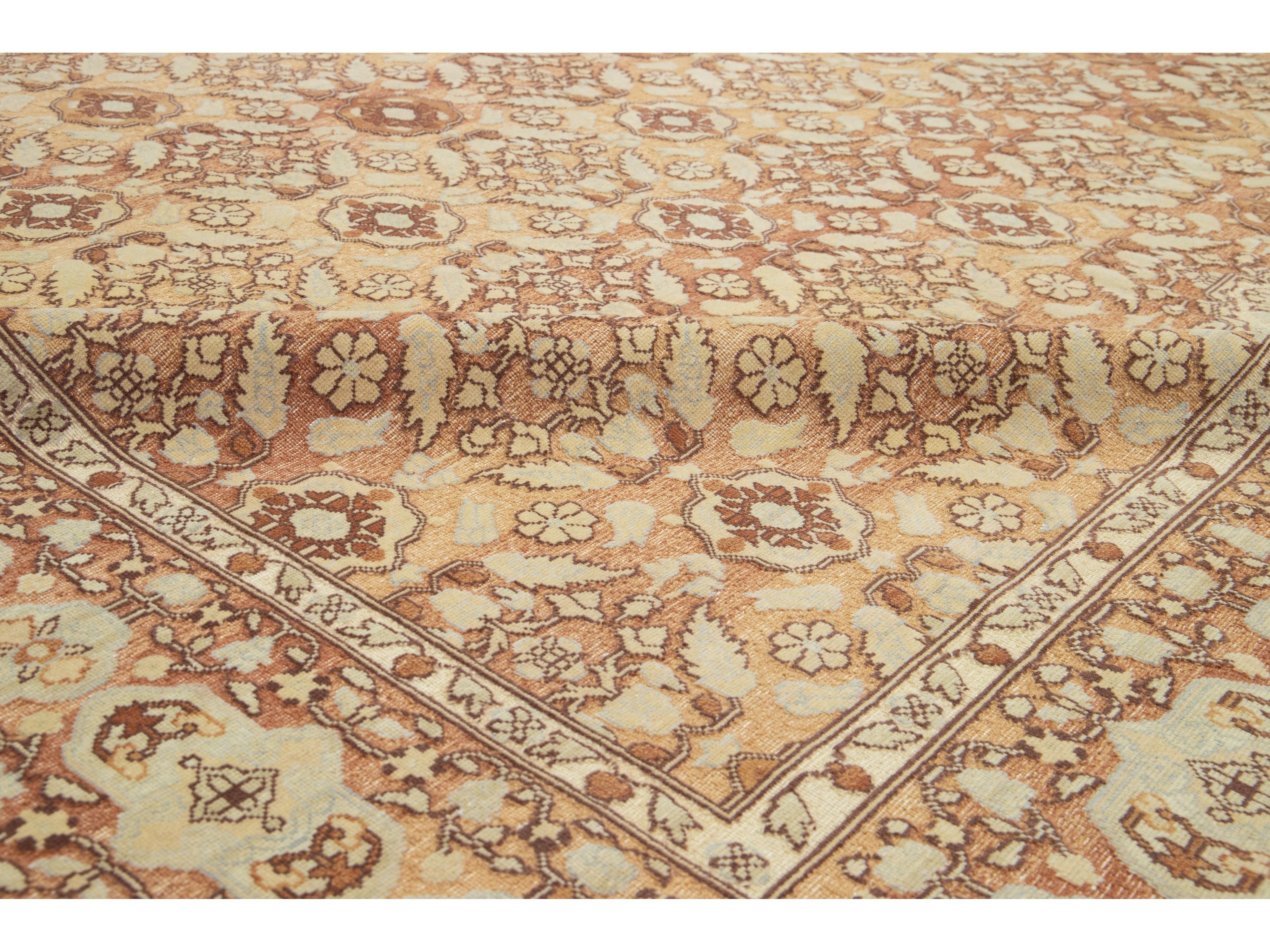Vintage Agra Wool Rug 10 X 14