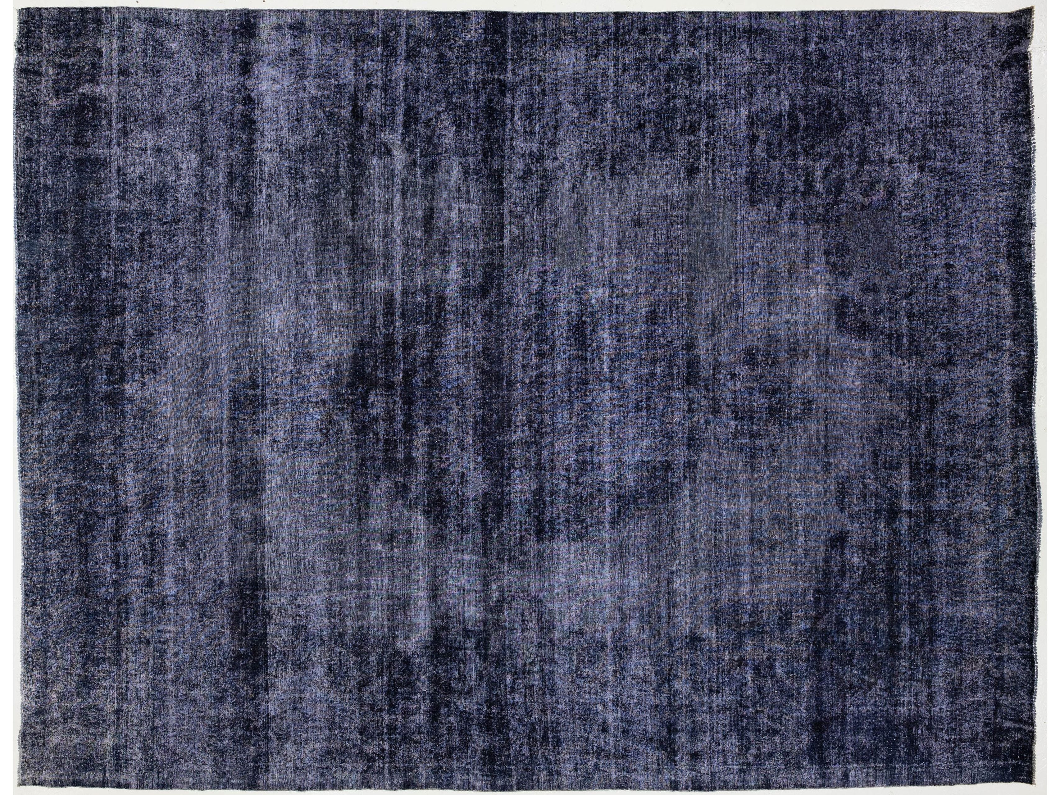 Vintage Overdyed Wool Rug 11 X 15