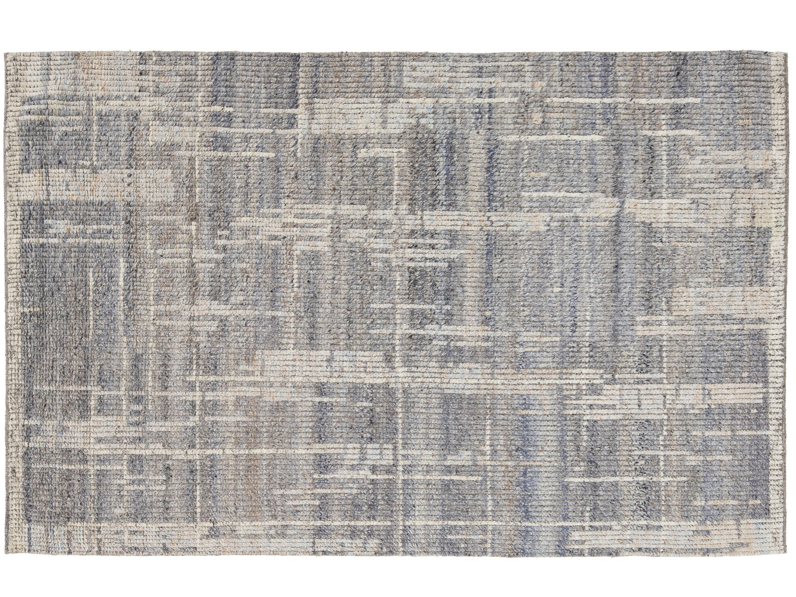 Modern Moroccan Wool Rug 5 x 8