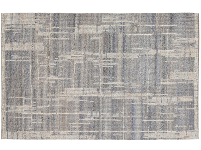Modern Moroccan Wool Rug 5 x 8