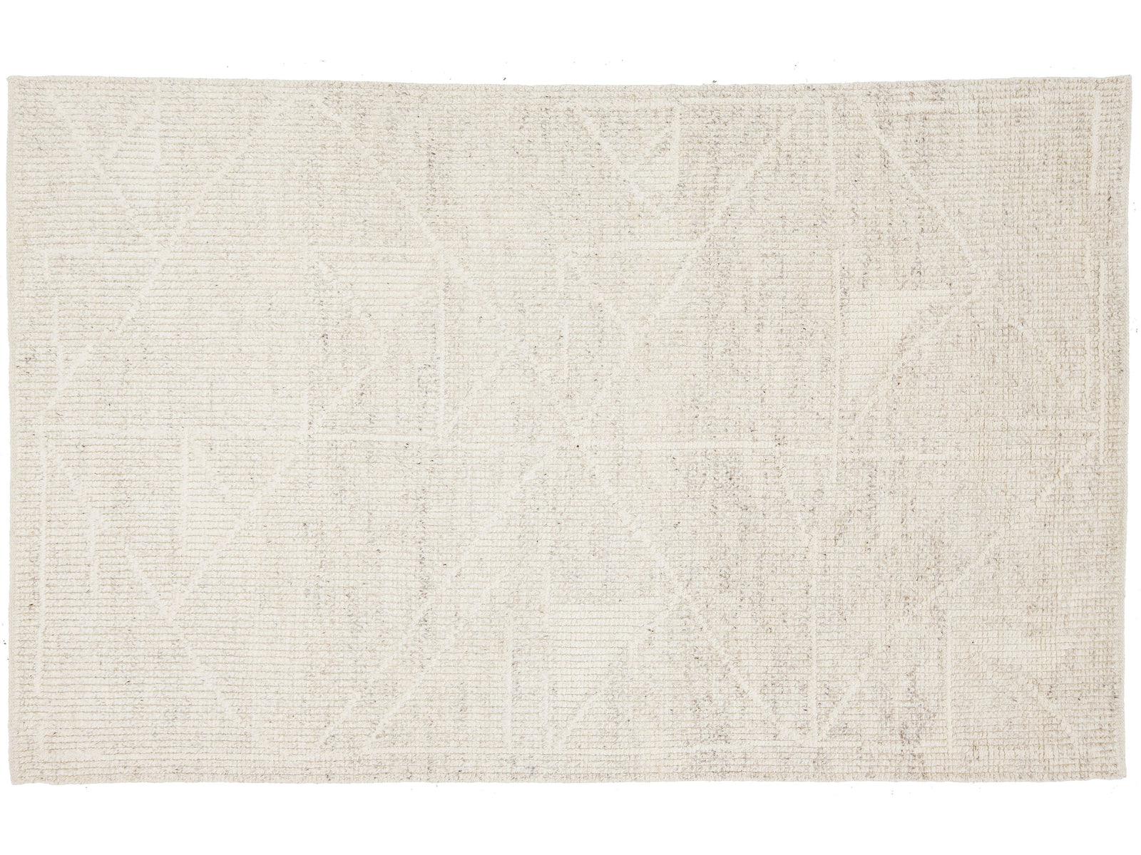 Modern Moroccan Wool Rug 5 x 8