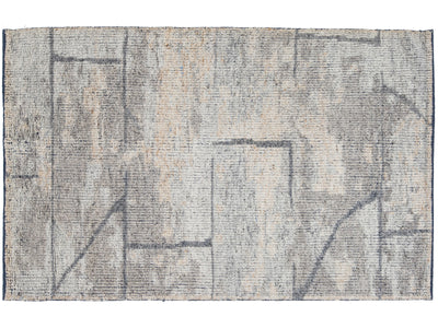 Modern Moroccan Wool Rug 5 x 8