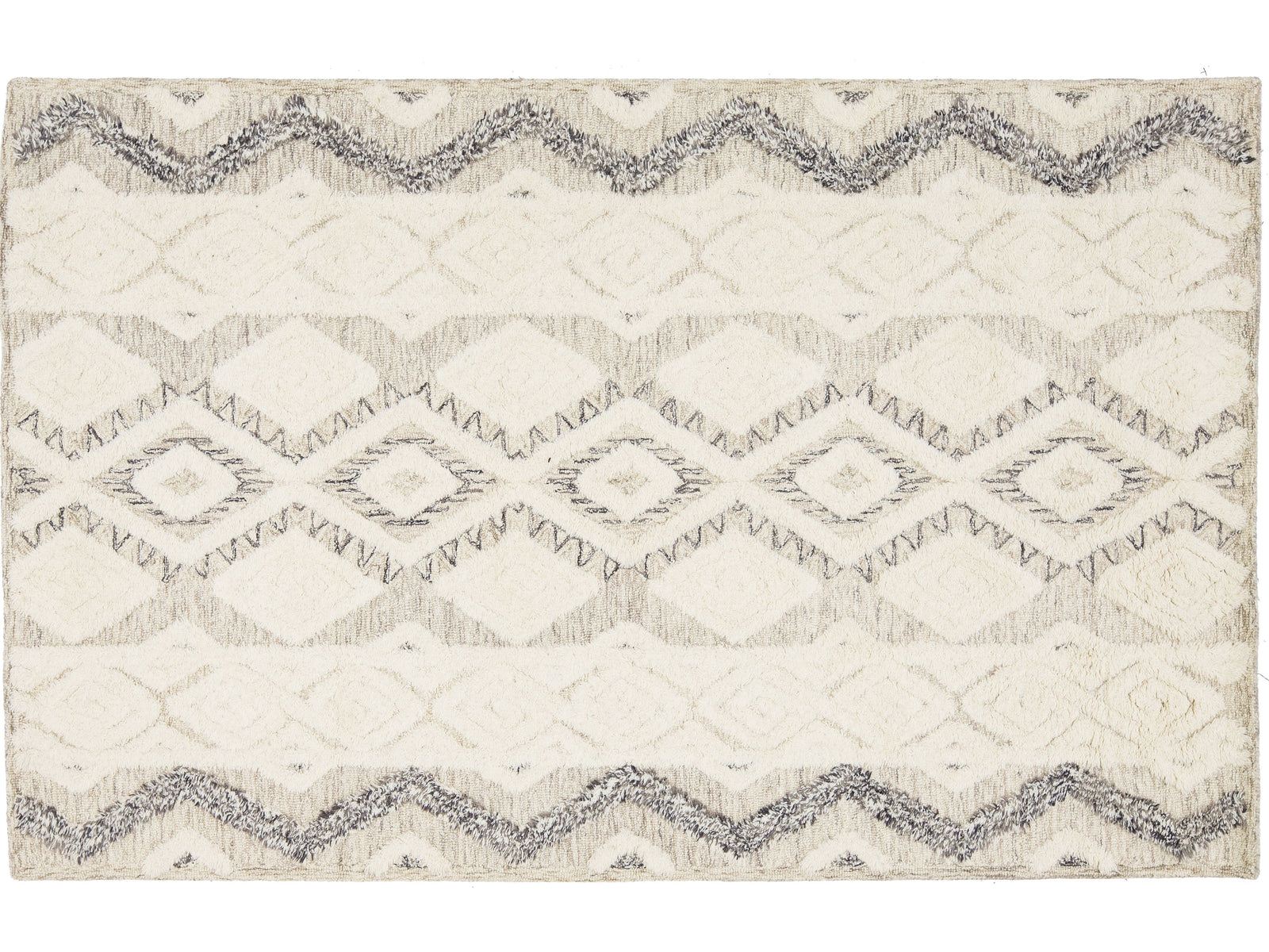 Modern Moroccan Wool Rug 5 X 8