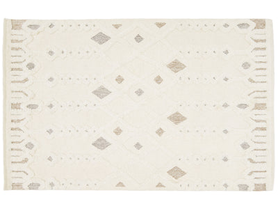 Modern Moroccan Wool Rug 5 X 8
