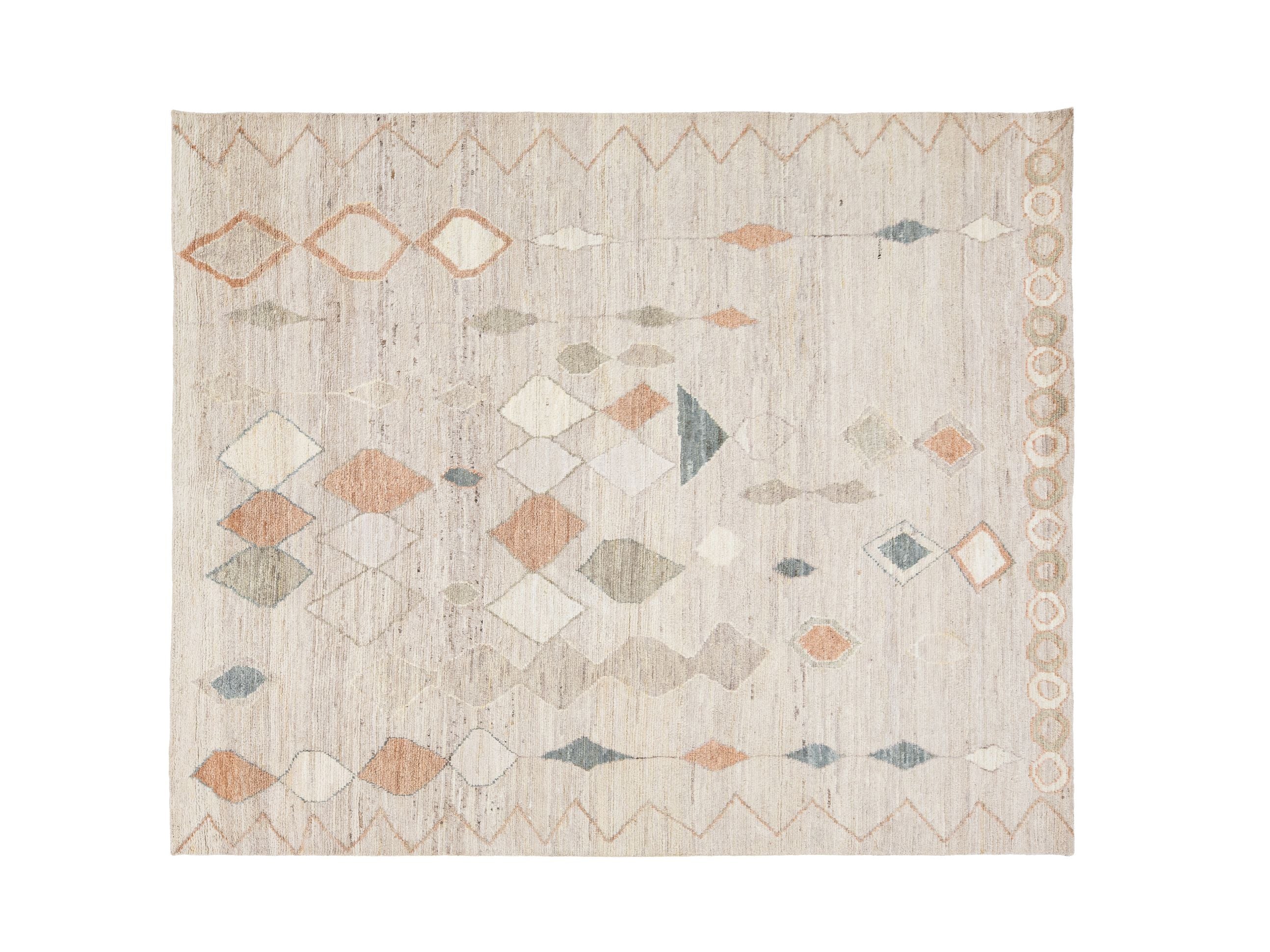 Modern Moroccan Wool Rug 8 X 10