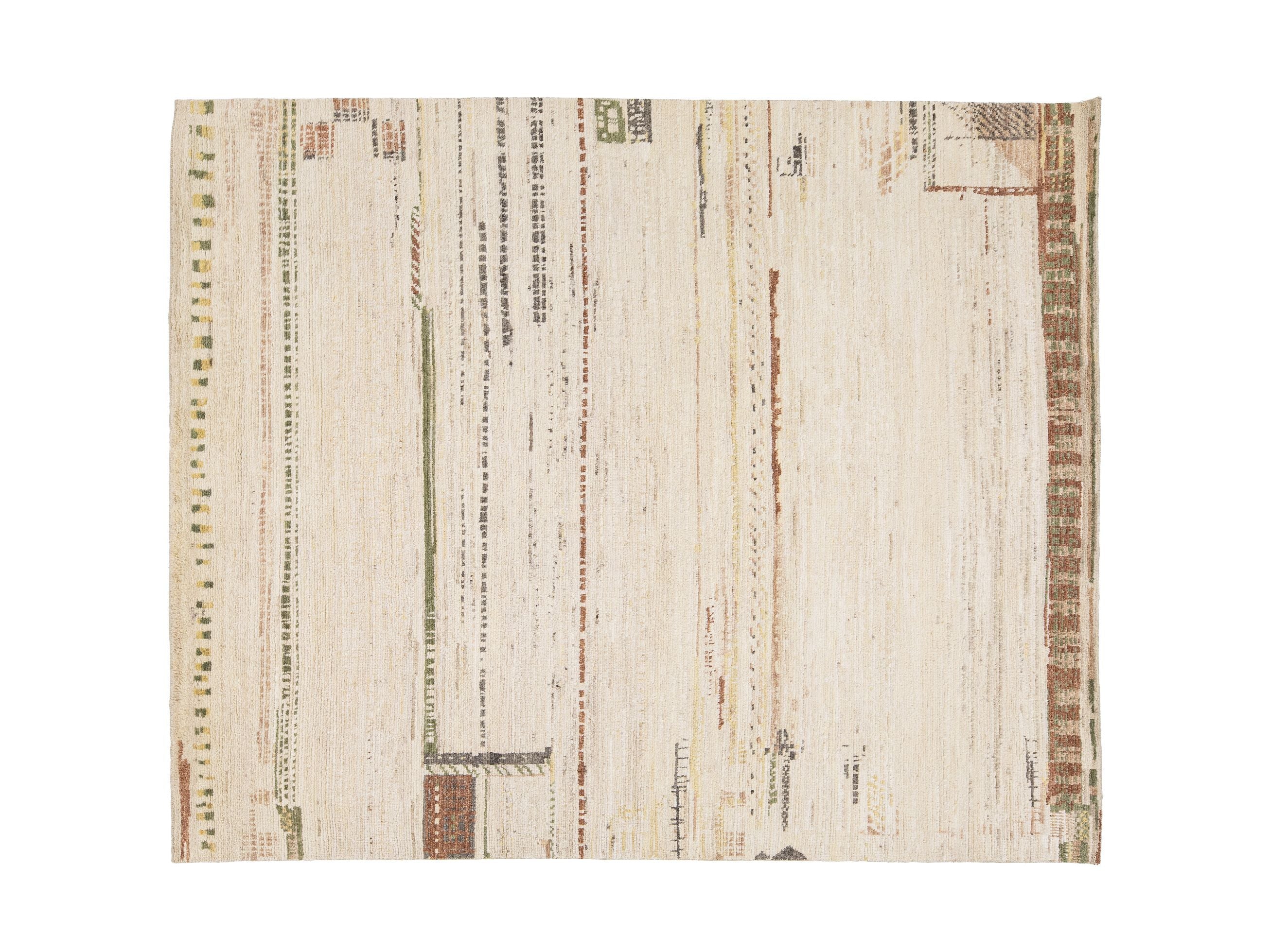 Modern Moroccan Wool Rug 8 X 10