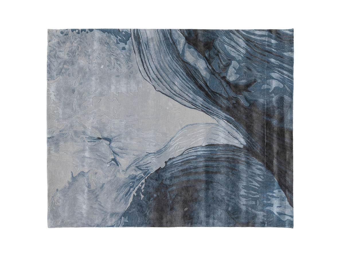 Modern Wool and Silk Rug 8 X 10
