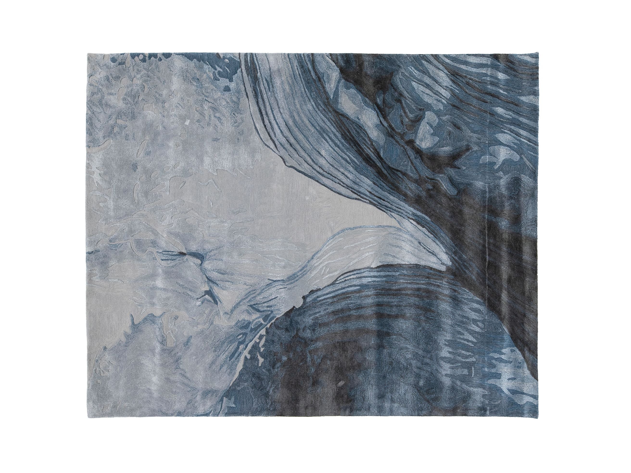 Modern Wool and Viscose Rug 8 X 10