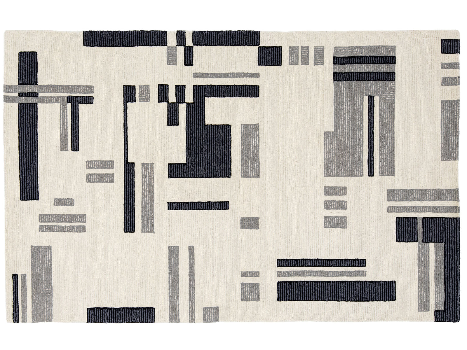 Modern Moroccan Wool Rug 5 X 8
