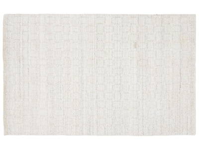 Modern Moroccan Wool and Viscose Rug 5 x 8