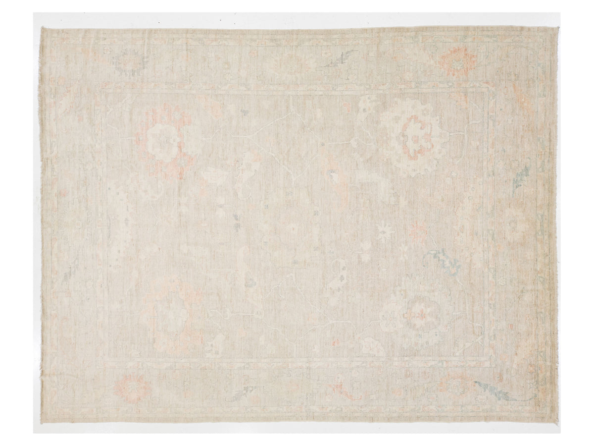 Modern Oushak Wool Rug 12 X 15