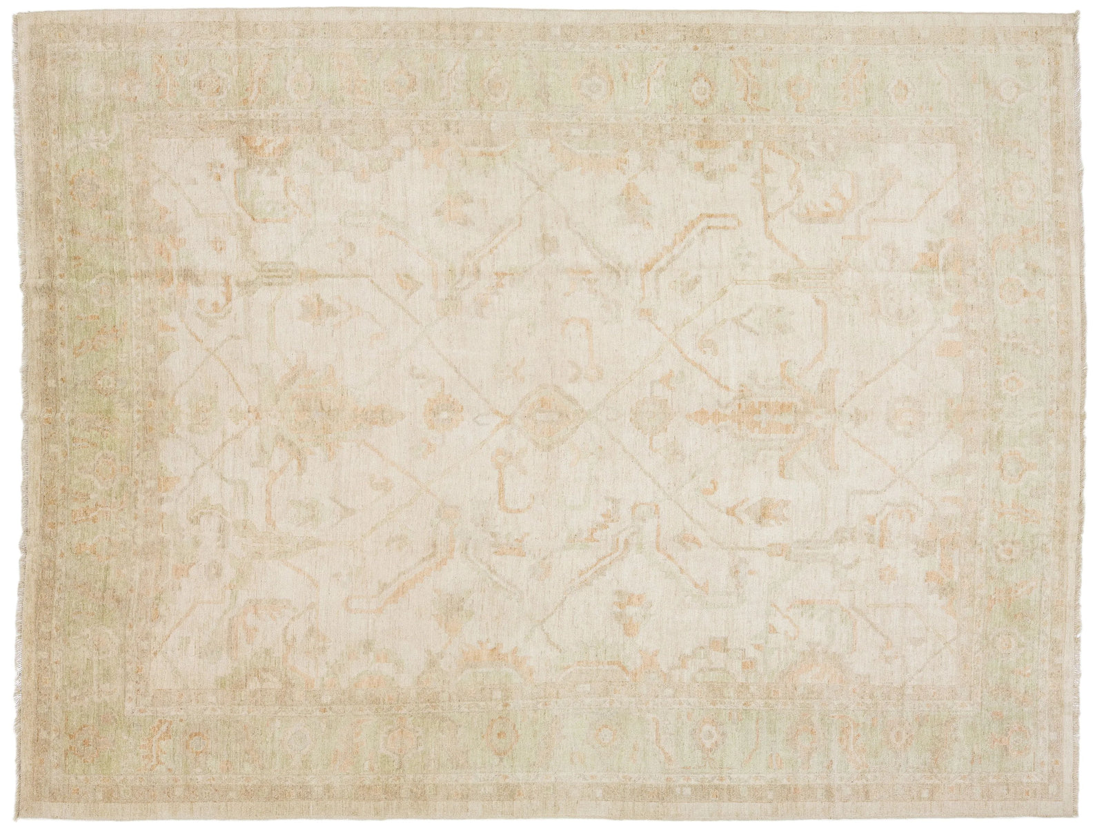 Modern Oushak Wool Rug 12 X 15