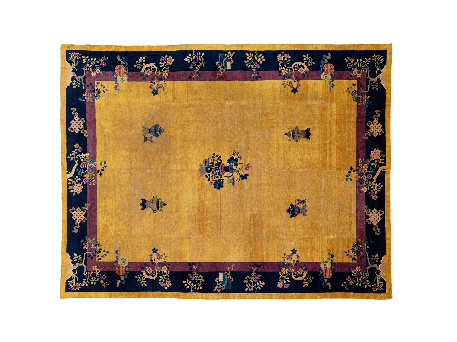 Antique Art Deco Chinese Rug 9 X 12