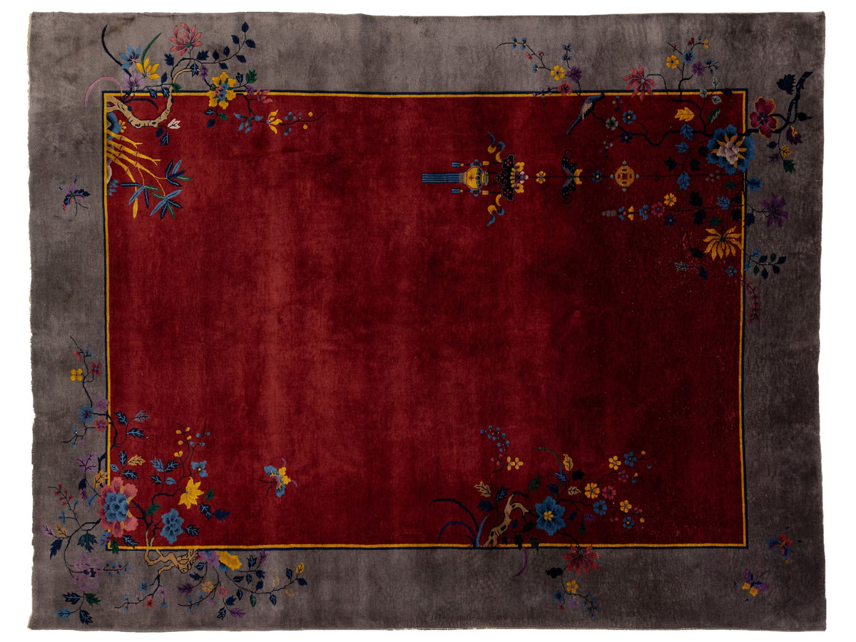 Antique Art Deco Chinese Rug 9 X 12