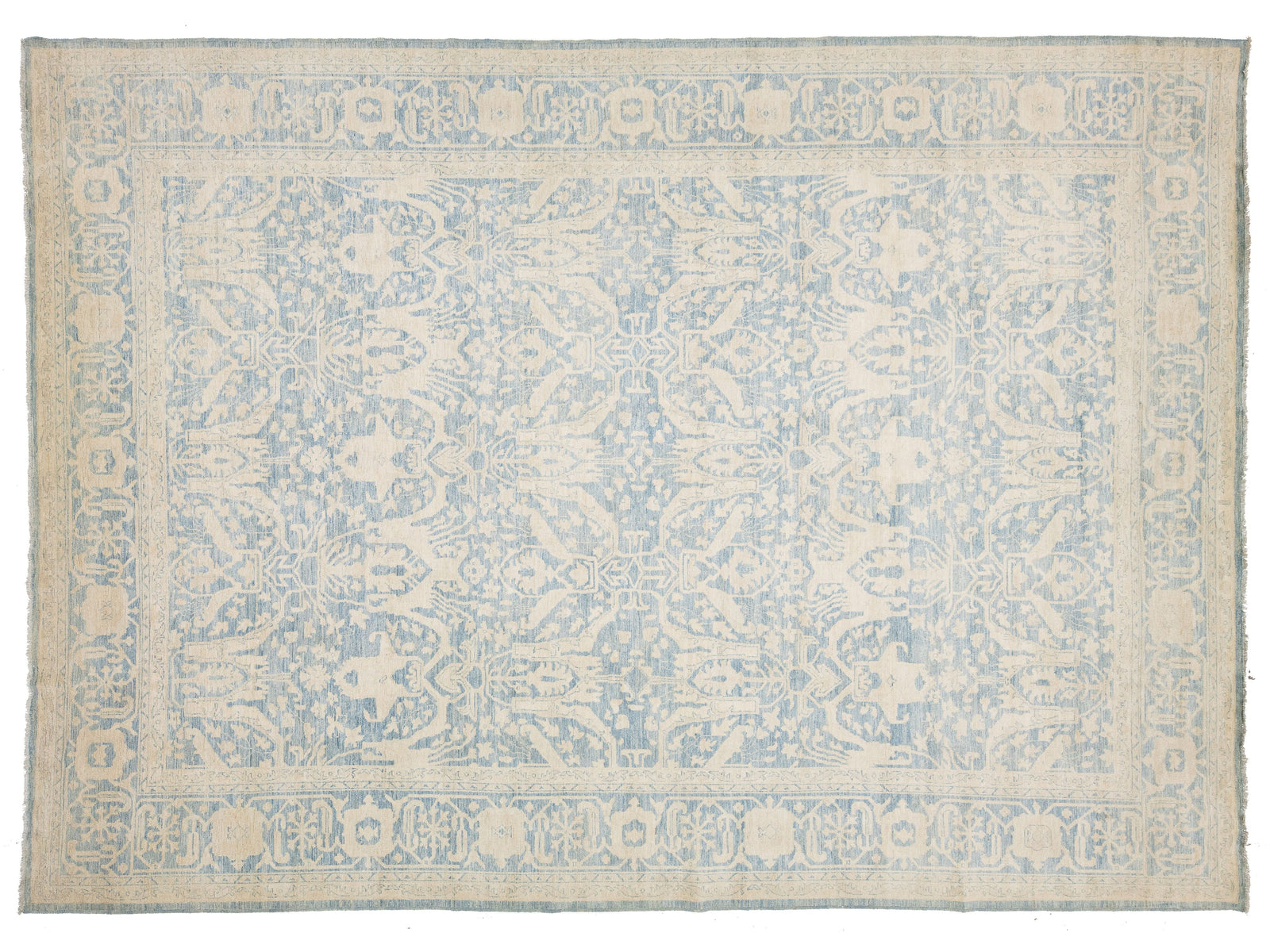 Modern Oushak Wool Rug 12 X 16