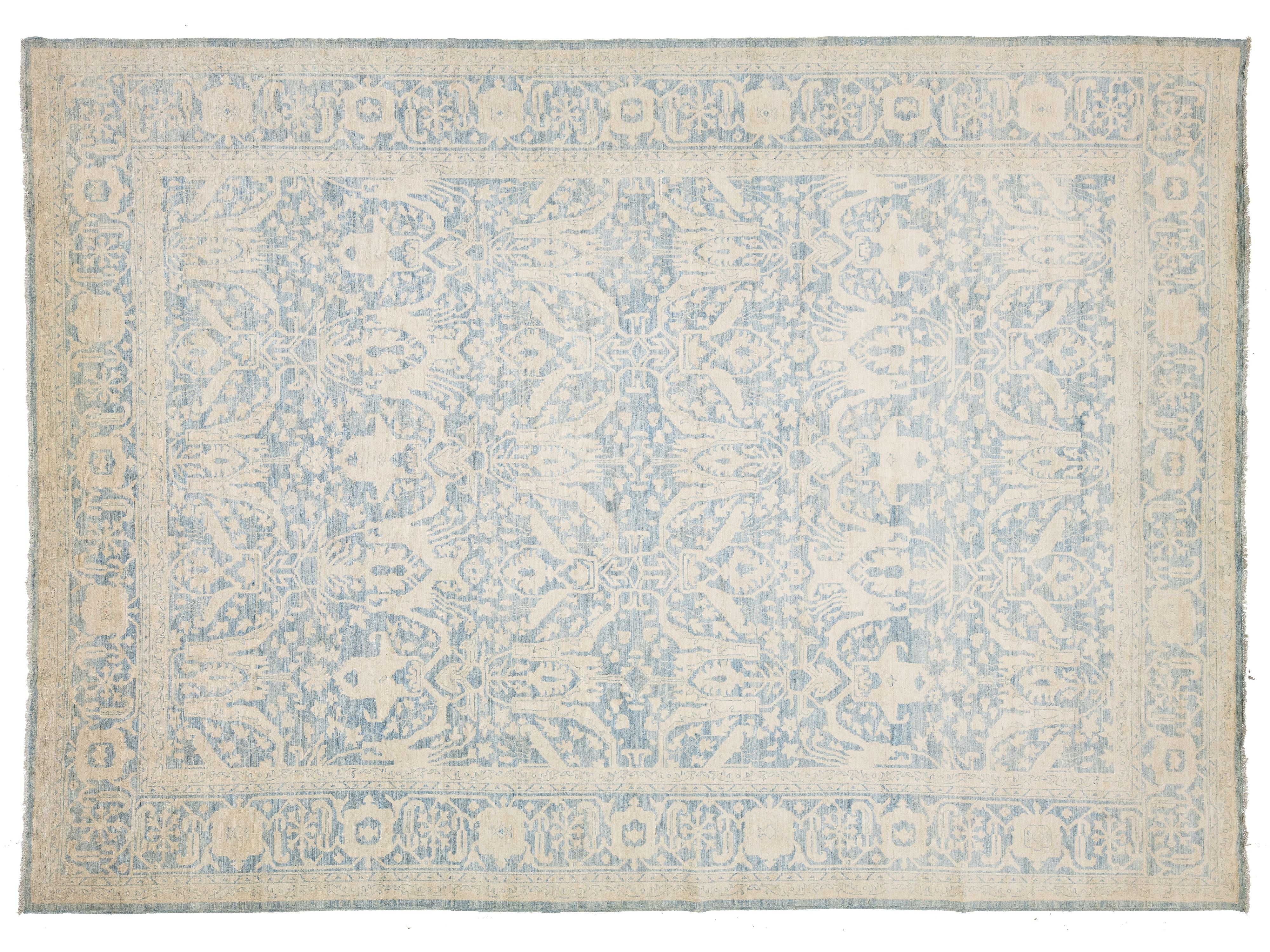 Modern Peshawar Wool Rug 12 X 16