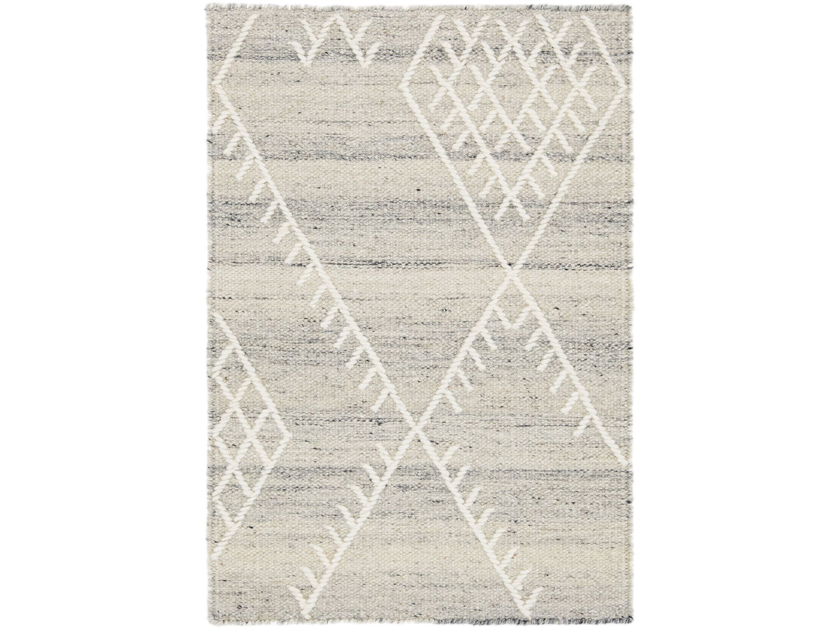 Modern Kilim Flatweave Wool Custom Rug