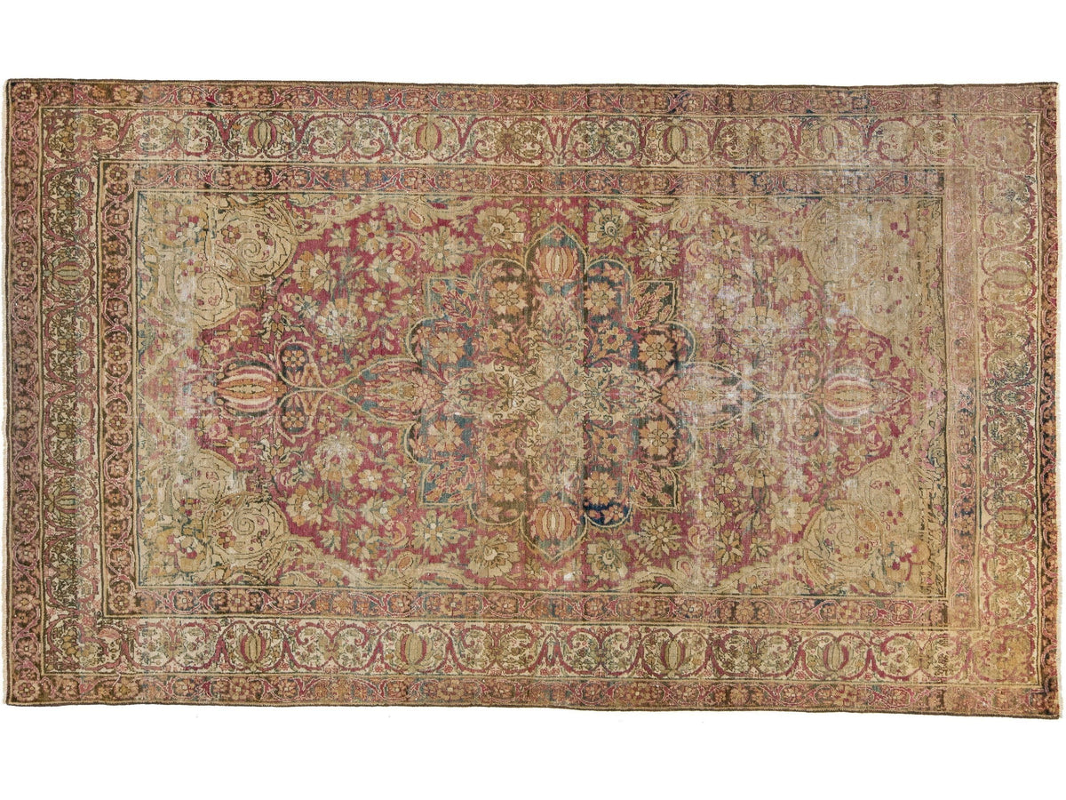 Antique Kerman Wool Rug 4 X 7