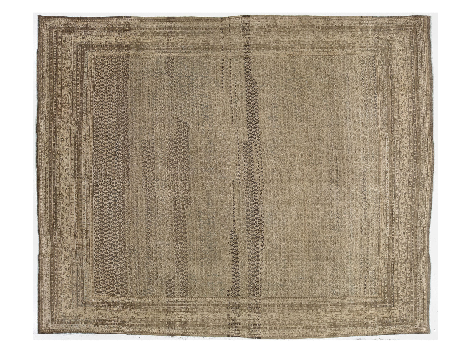 Antique Tabriz Wool Rug 10 X 13