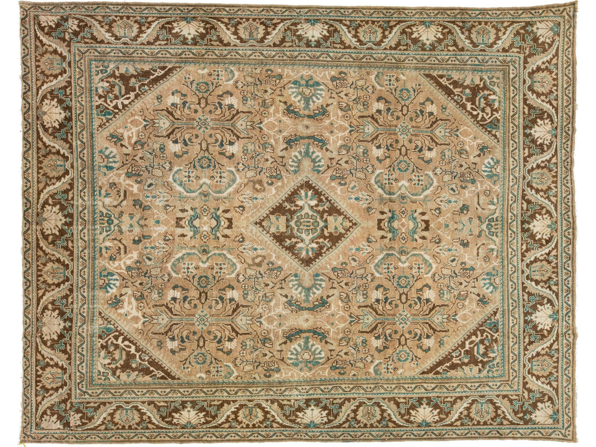 Antique Mahal Wool Rug 10 X 12