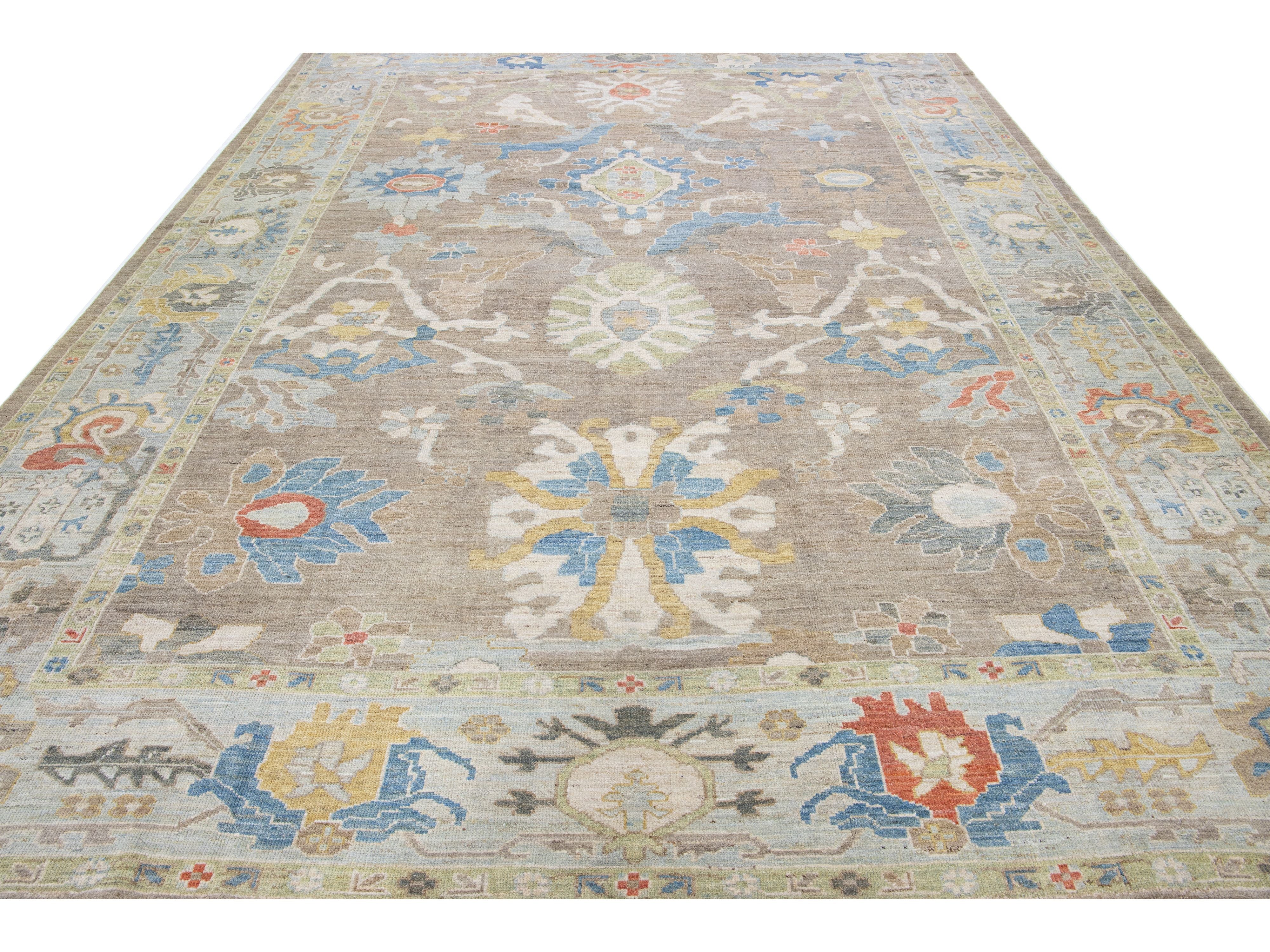 Modern Sultanabad Wool Rug 11 X 14