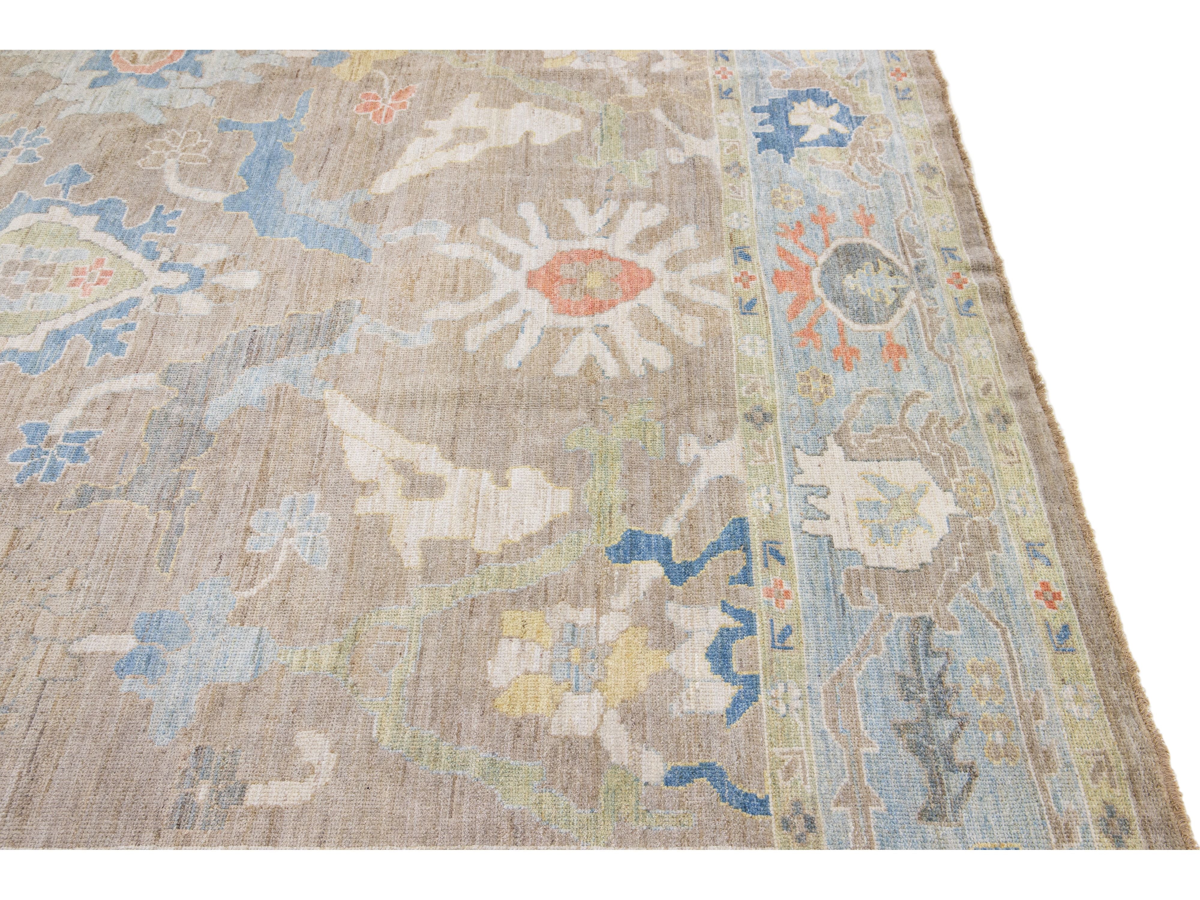 Modern Sultanabad Wool Rug 11 X 14