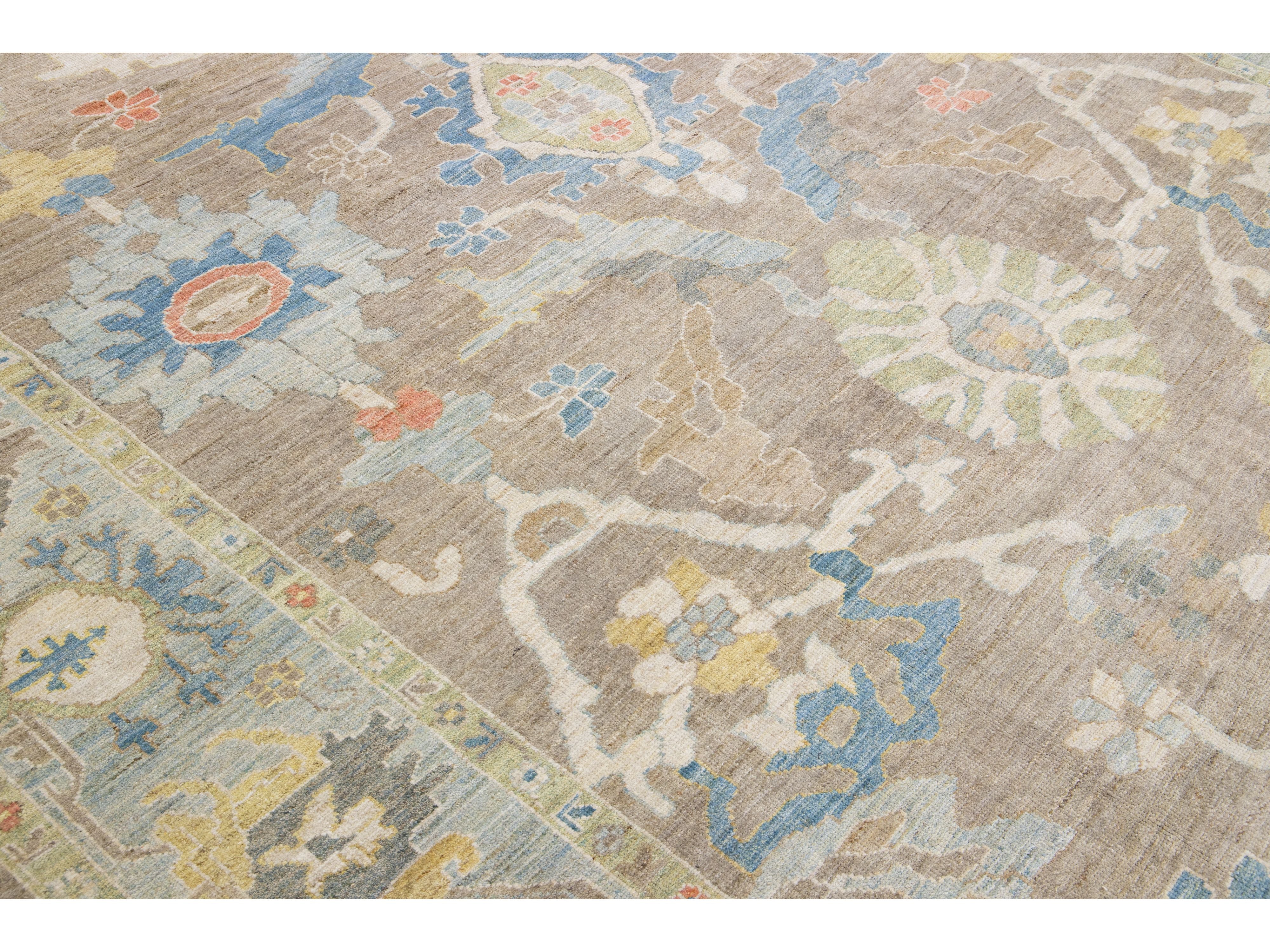 Modern Sultanabad Wool Rug 11 X 14