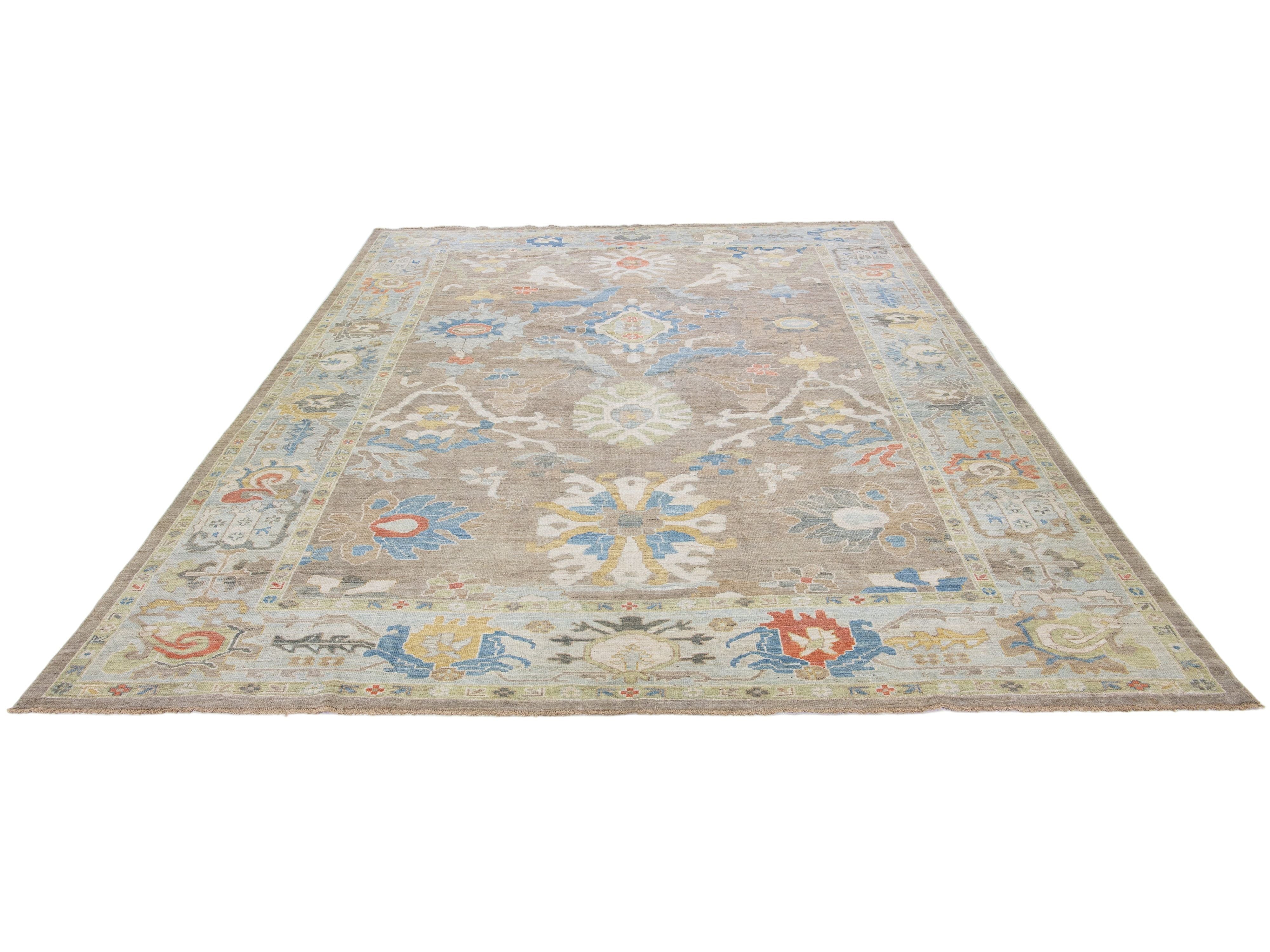 Modern Sultanabad Wool Rug 11 X 14