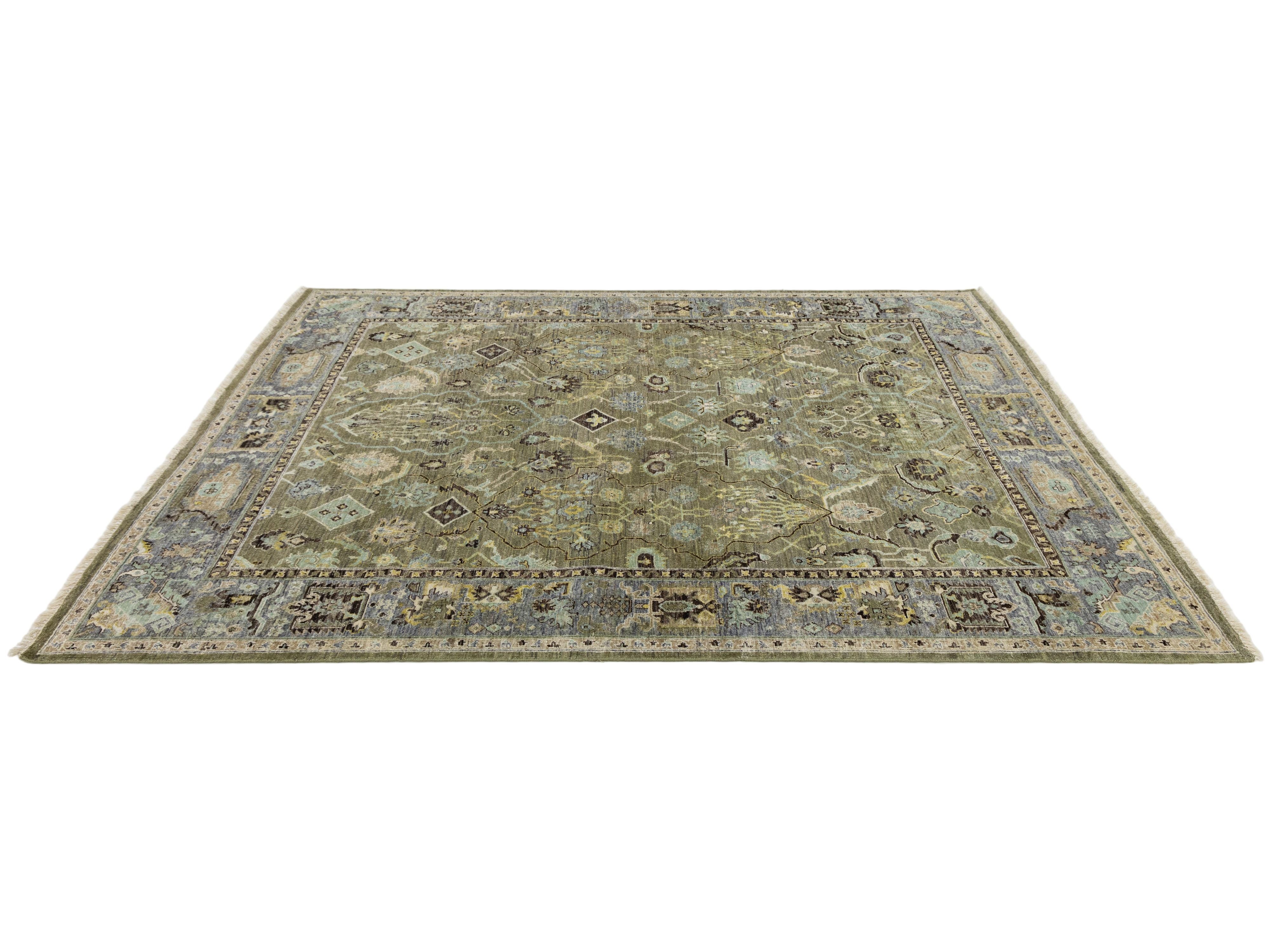 Modern Heriz Wool Rug 8 X 10