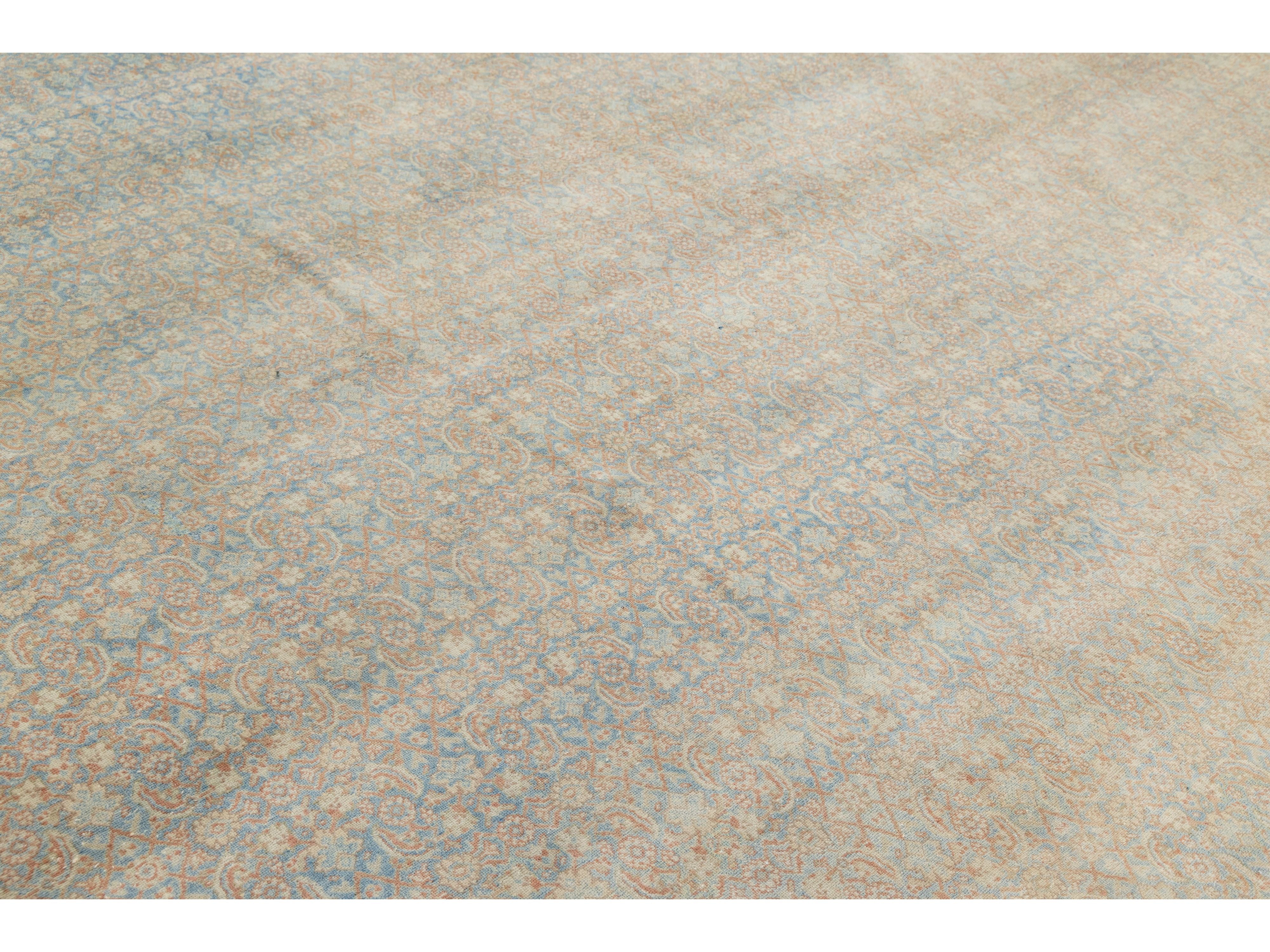 Antique Tabriz Wool Rug 14 X 21