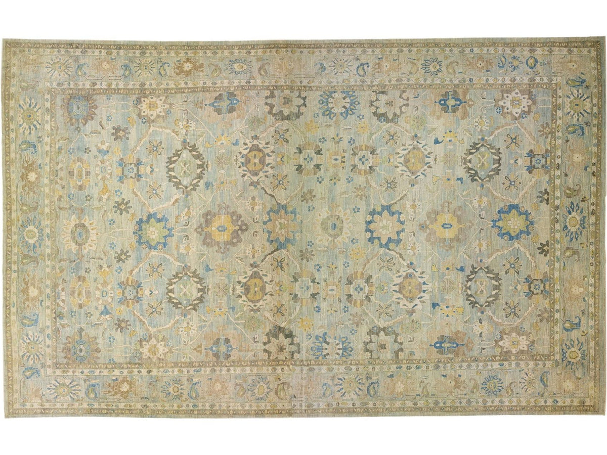 Modern Sultanabad Wool Rug 19 X 31