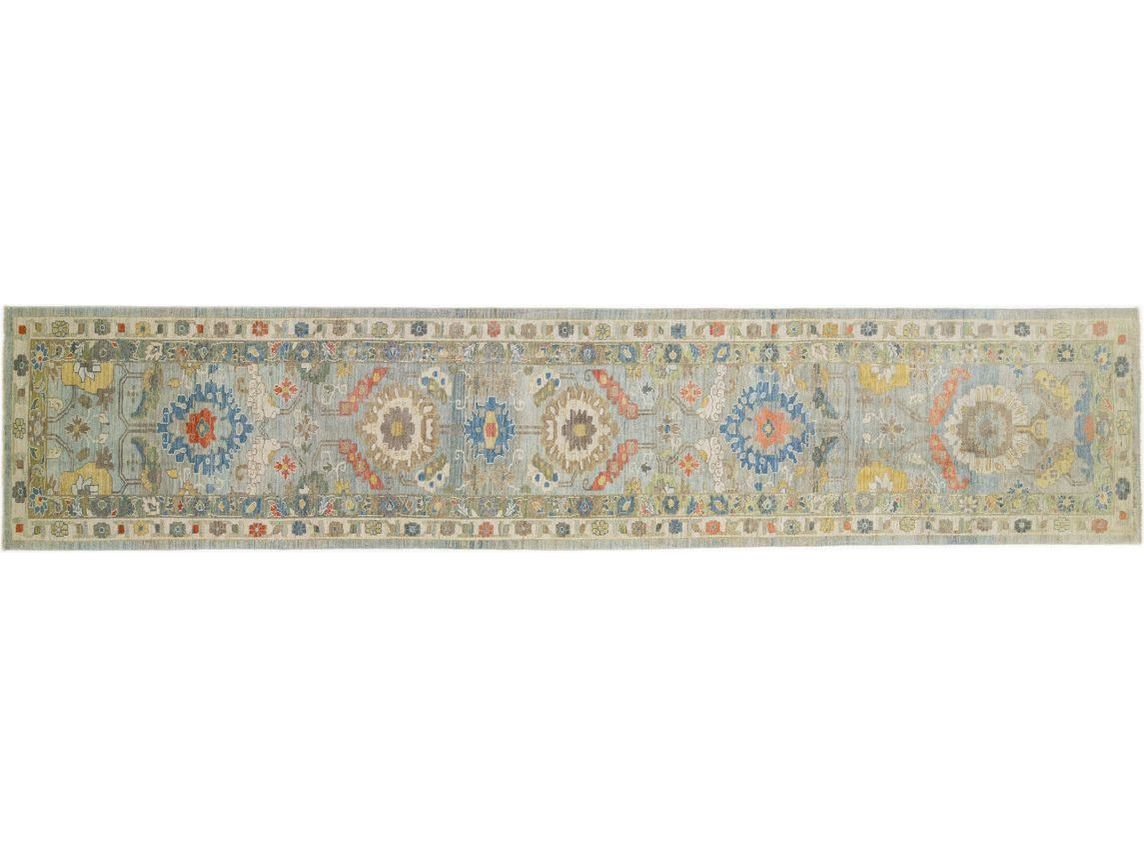 Modern Sultanabad Wool Runner 4 X 21