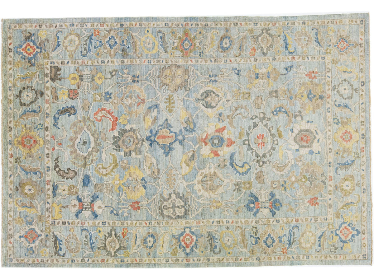 Modern Sultanabad Wool Rug 9 X 12